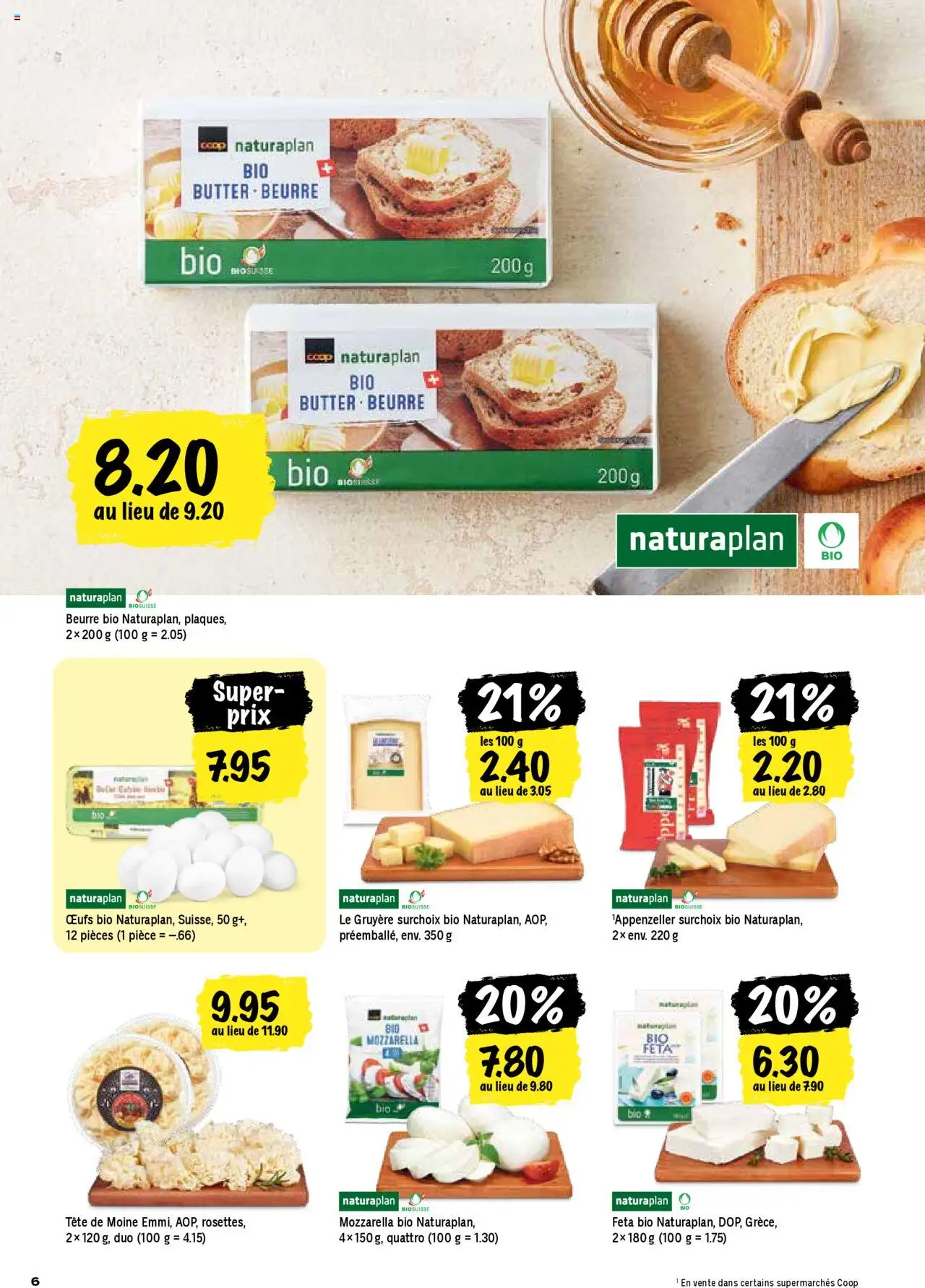 Coop - Les actions de la semaine ab 28.08.2025 | Seite: 6 | Produkte: Feta, Butter