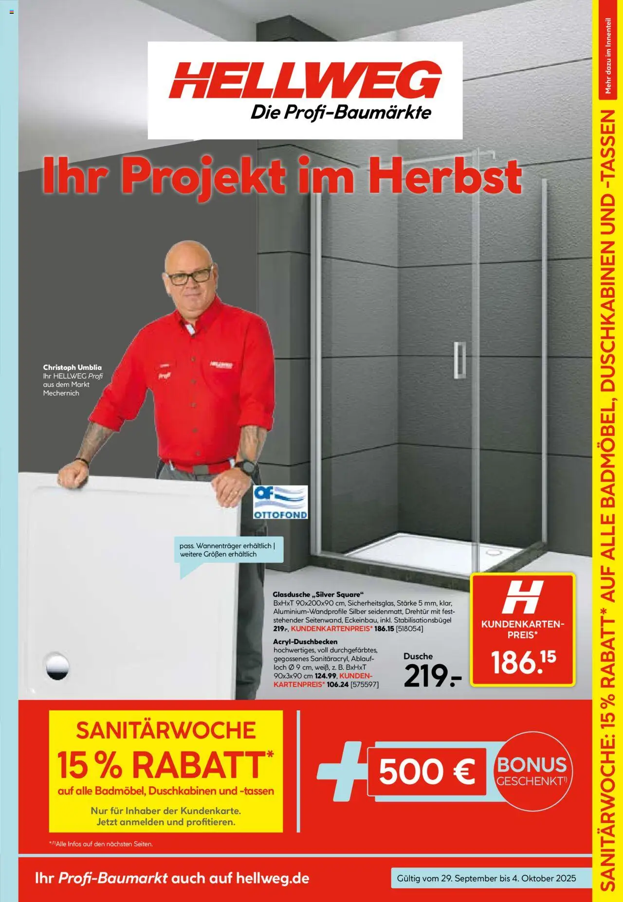 Hellweg Prospekt – gültig ab 29.09.2025 | Seite: 11 | Produkte: Dusche