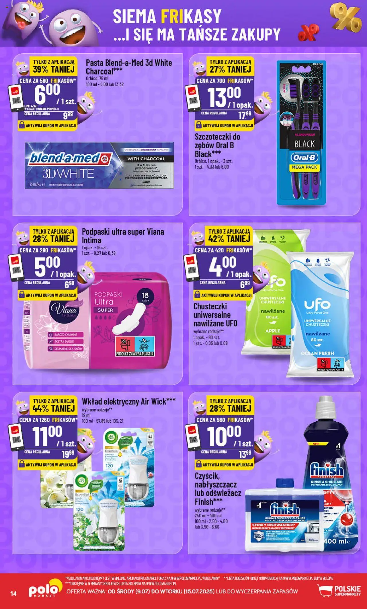 POLOmarket Gazetka - Frikasowe hity od 09.07.2025 | Strona: 14 | Produkty: Odświeżacz, Cleaner, Zapach, Finish