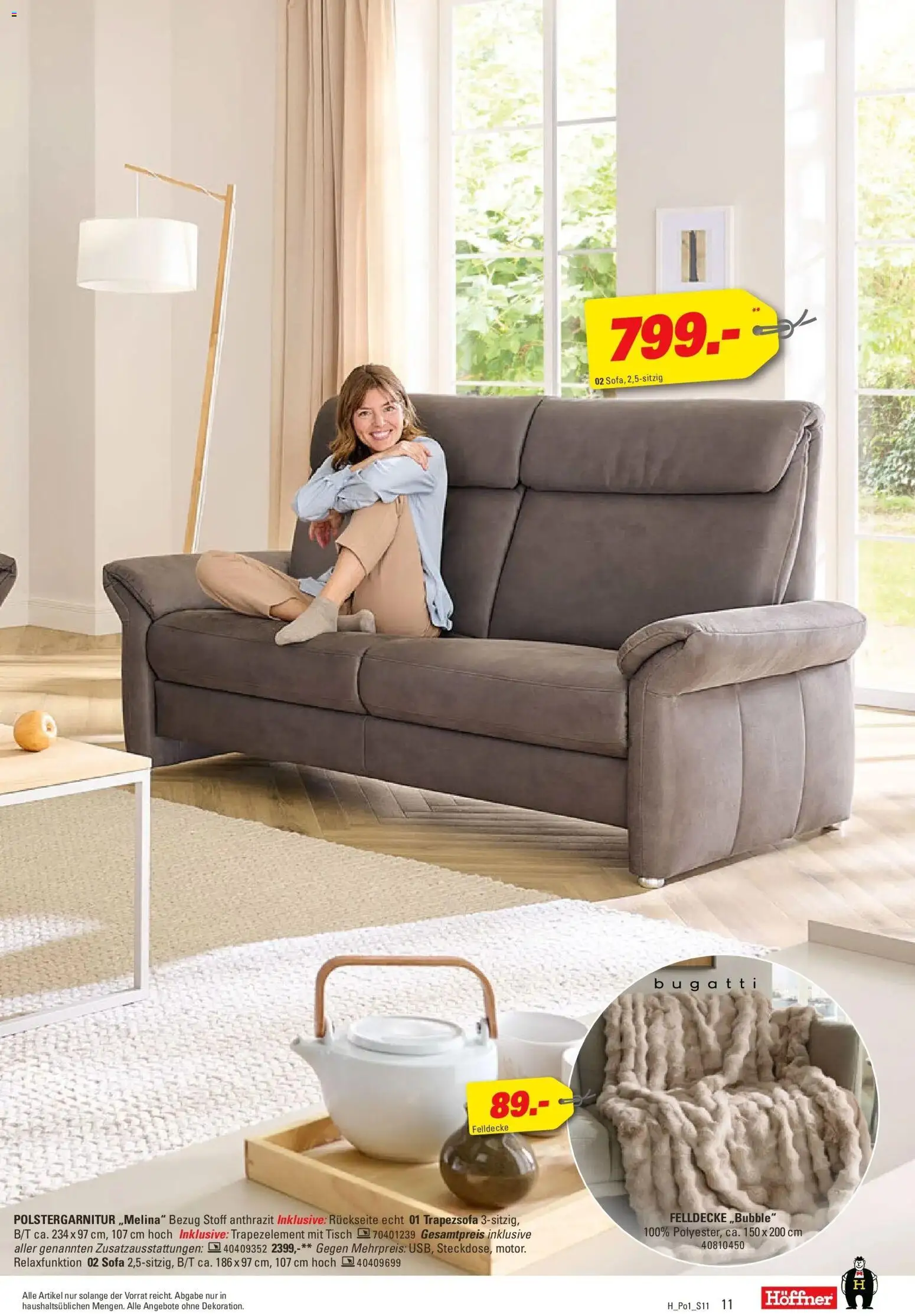 Höffner - Höffner: Möbelangebote – gültig ab 23.12.2025 | Seite: 11 | Produkte: Sofa, Tisch