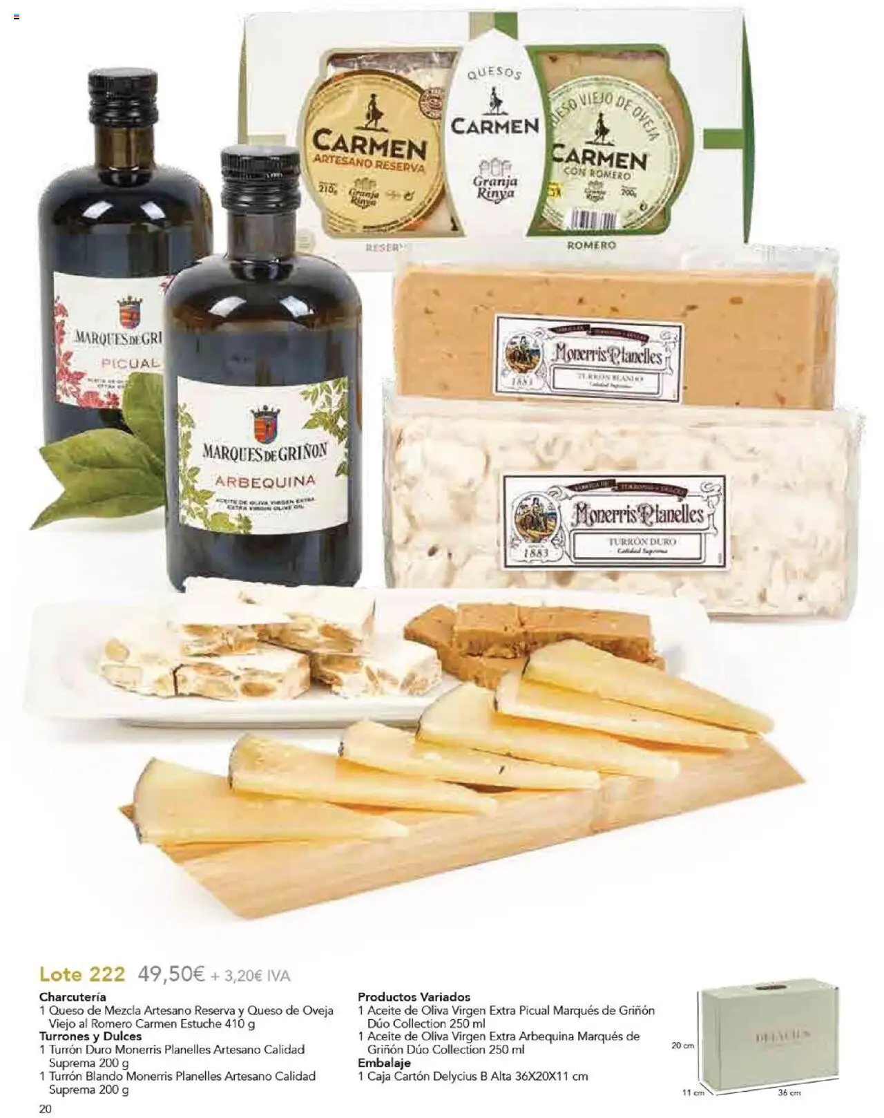E.Leclerc Regalos de Navidad 2025 │ válido desde el 10.10.2025 | Página: 22 | Productos: Queso de oveja, Queso, Aceite de oliva, Caja