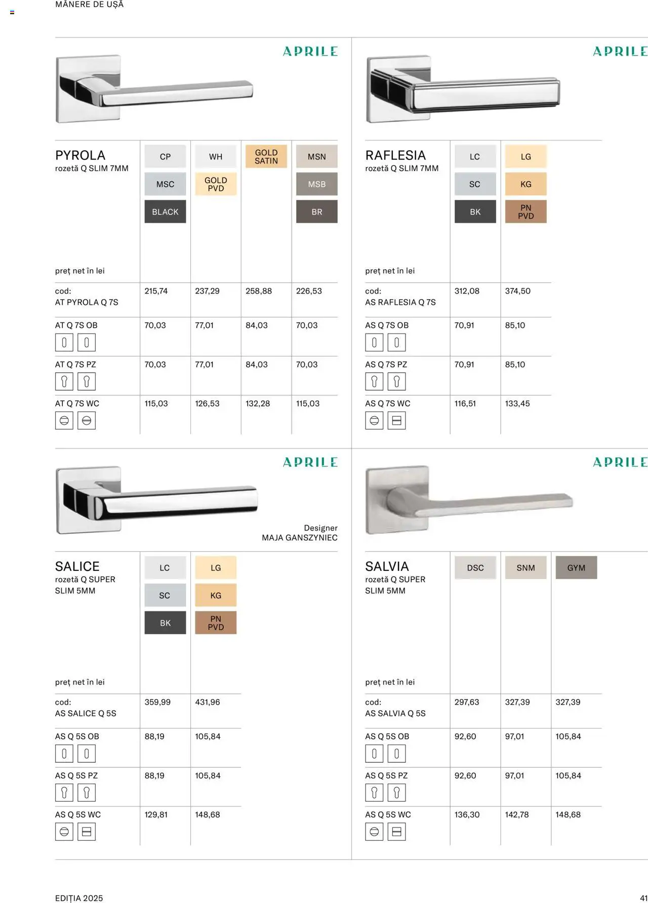Noul catalog Proges – valabil de la 08.09.2025 | Pagină: 43 | Produse: Ușă