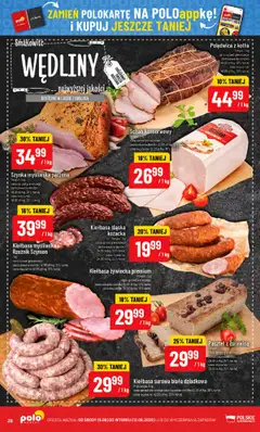 POLOmarket Gazetka od 06.08.2025 | Strona: 28 | Produkty: Kiełbasa, Schab, Myśliwska, Wędliny
