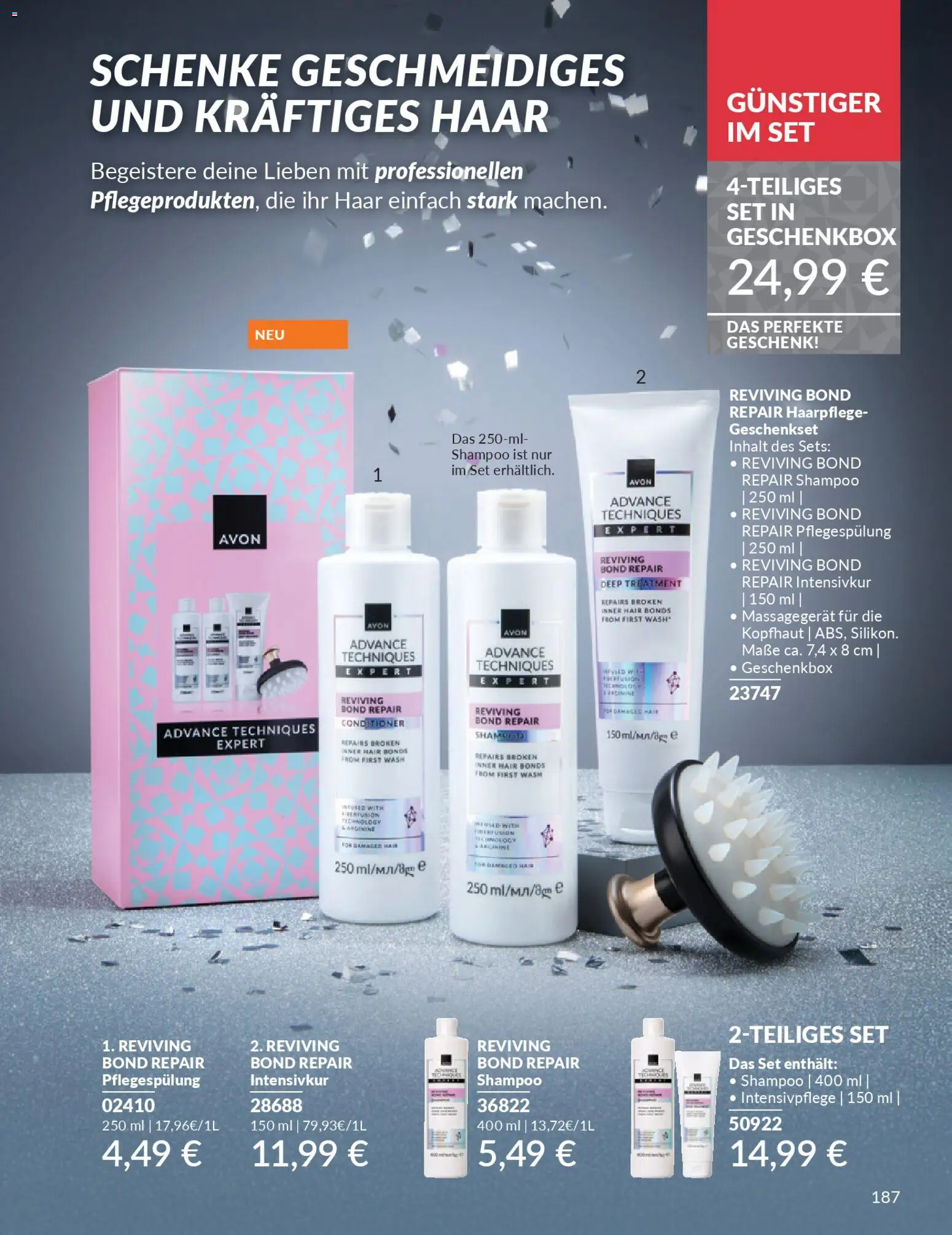 Avon - Black Friday – gültig ab 01.11.2025 | Seite: 189 | Produkte: Shampoo, Massagegerät