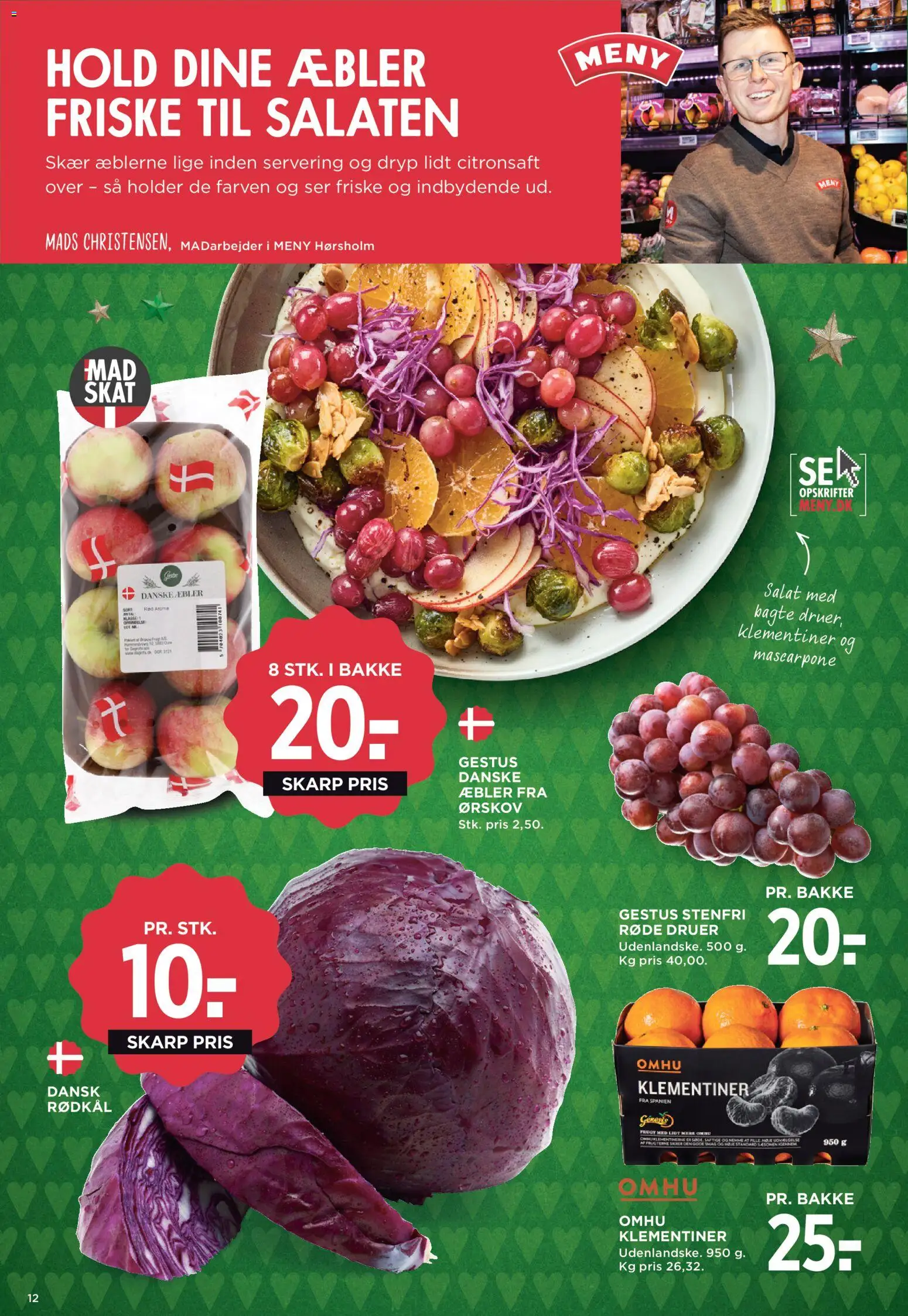 Meny tilbudsavis – gyldig fra 12.12.2025 | Side: 17 | Produkter: Æbler, Salat, Rødkål