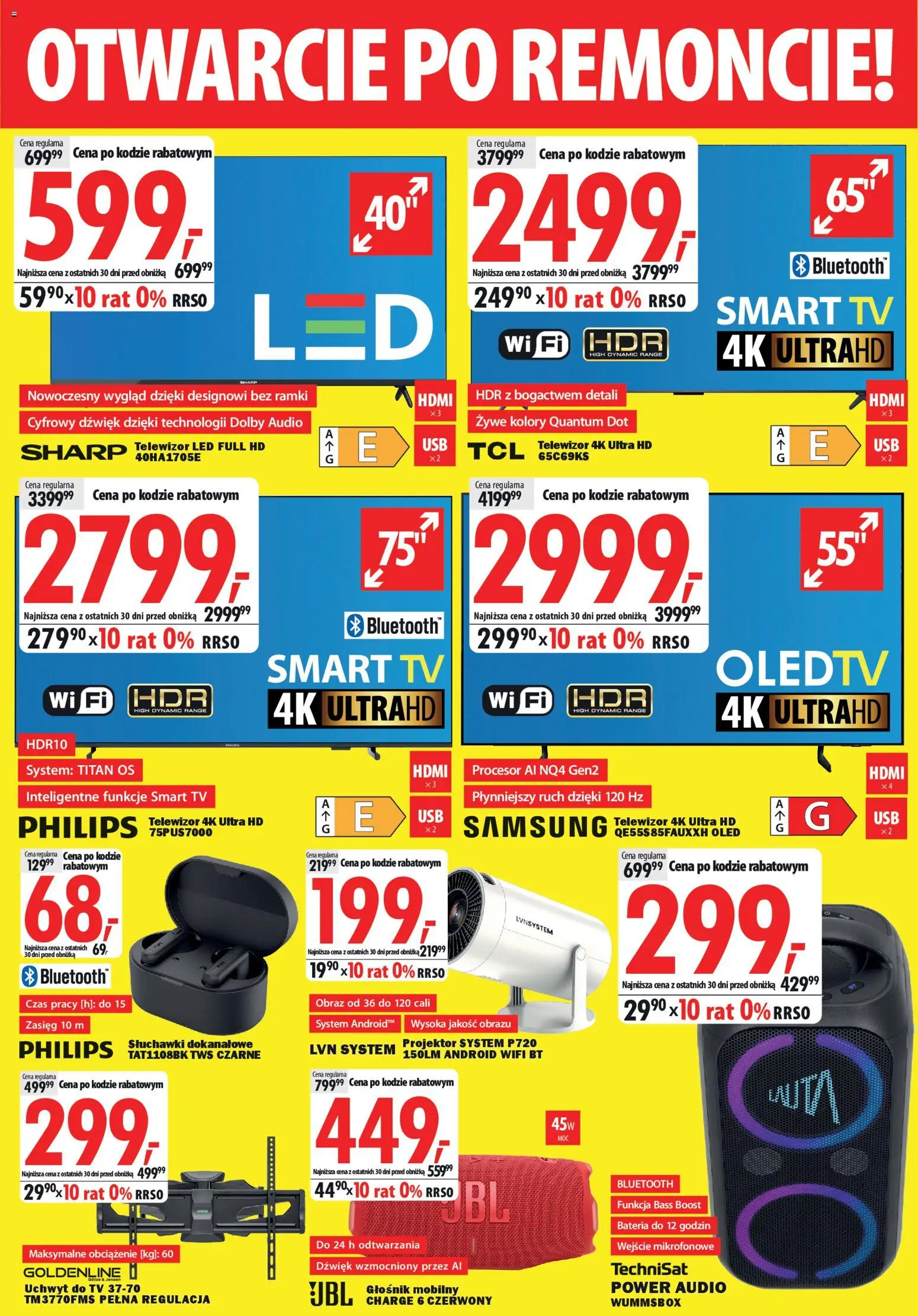 Mediaexpert promocje - Otwarcie po remoncie Wrocław od 09.04.2026 | Strona: 2 | Produkty: Telewizor, Słuchawki, Głośnik, Bateria