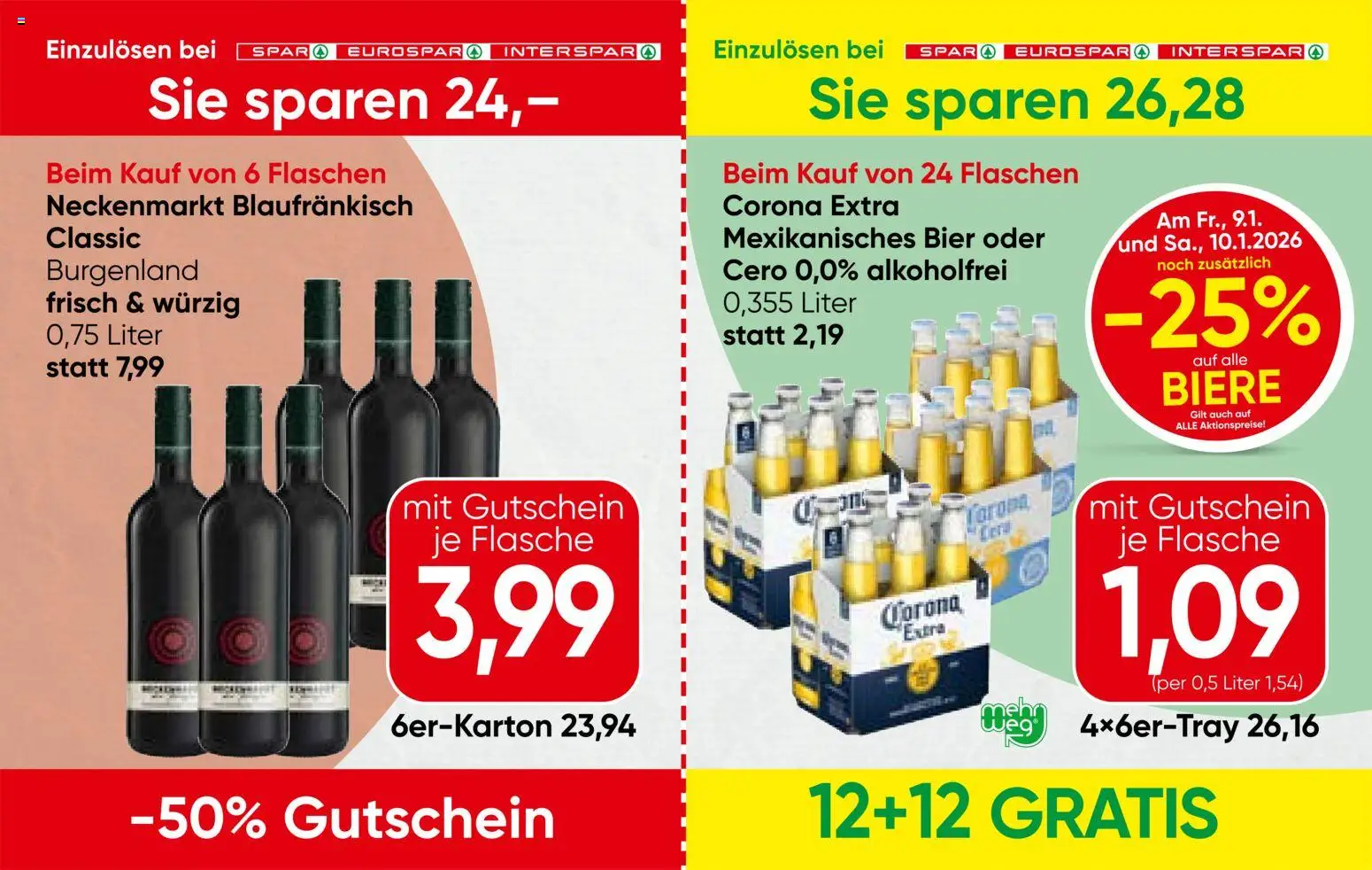 Spar Gutscheinheft - Wien gültig ab 08.01.2026 | Seite: 10 | Produkte: Bier