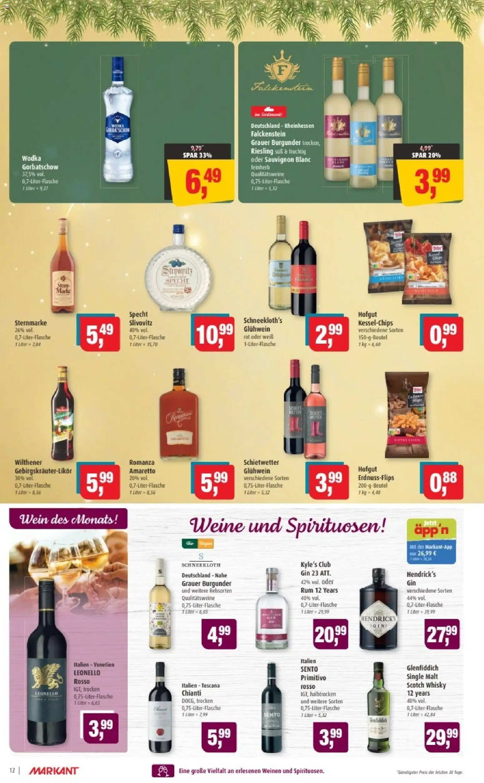 Markant Prospekt 	 – gültig ab 01.12.2025 | Seite: 12 | Produkte: Whisky, Wein, Gin, Wodka