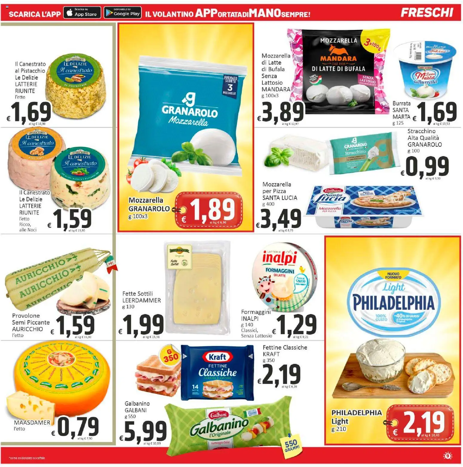 Volantino Paghi Poco del 07.04.2026 | Pagina: 9 | Prodotti: Formaggio, Noci, Stracchino, Burrata