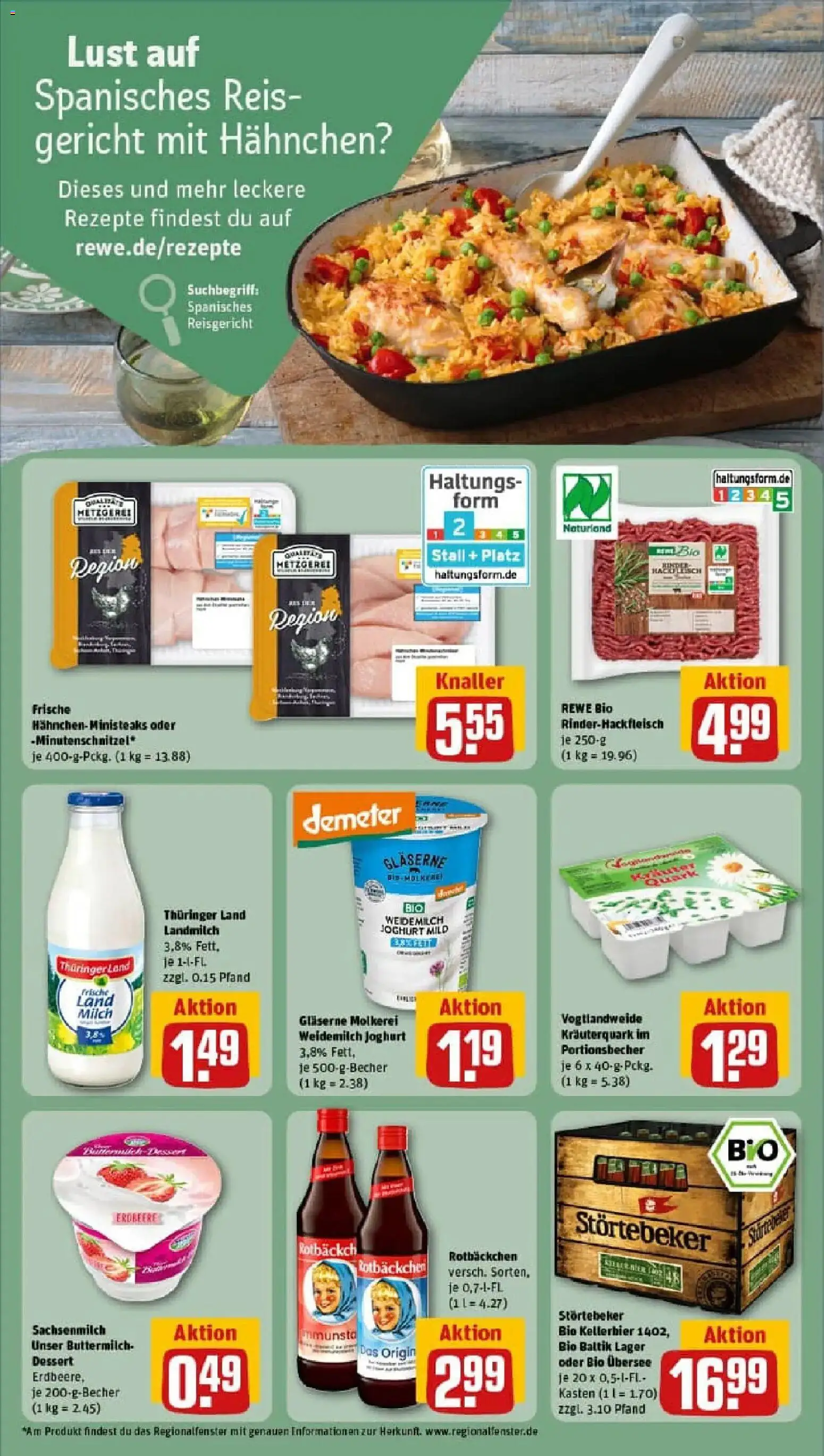 Rewe prospekt Berlin / Mitte	 – gültig ab 05.01.2026 | Seite: 20 | Produkte: Buttermilch, Milch, Reis, Hackfleisch