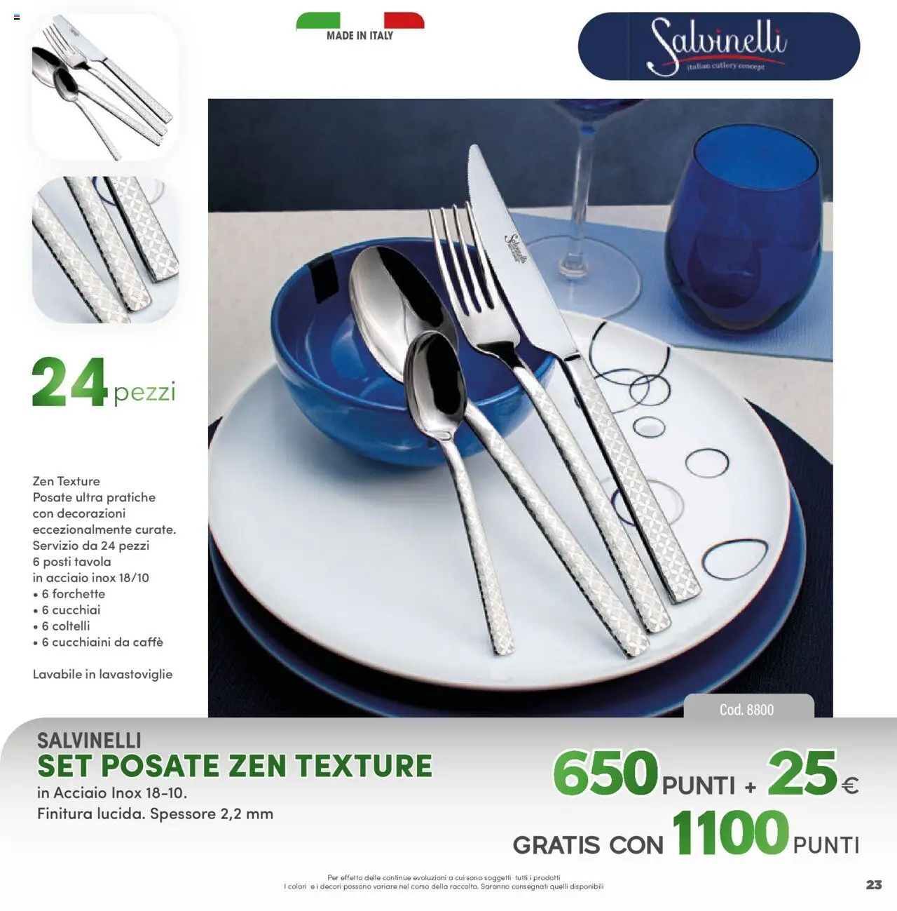 Volantino PIM Supermercati del 12.04.2025 | Pagina: 23 | Prodotti: Posate, Caffè, Lavastoviglie, Decorazioni