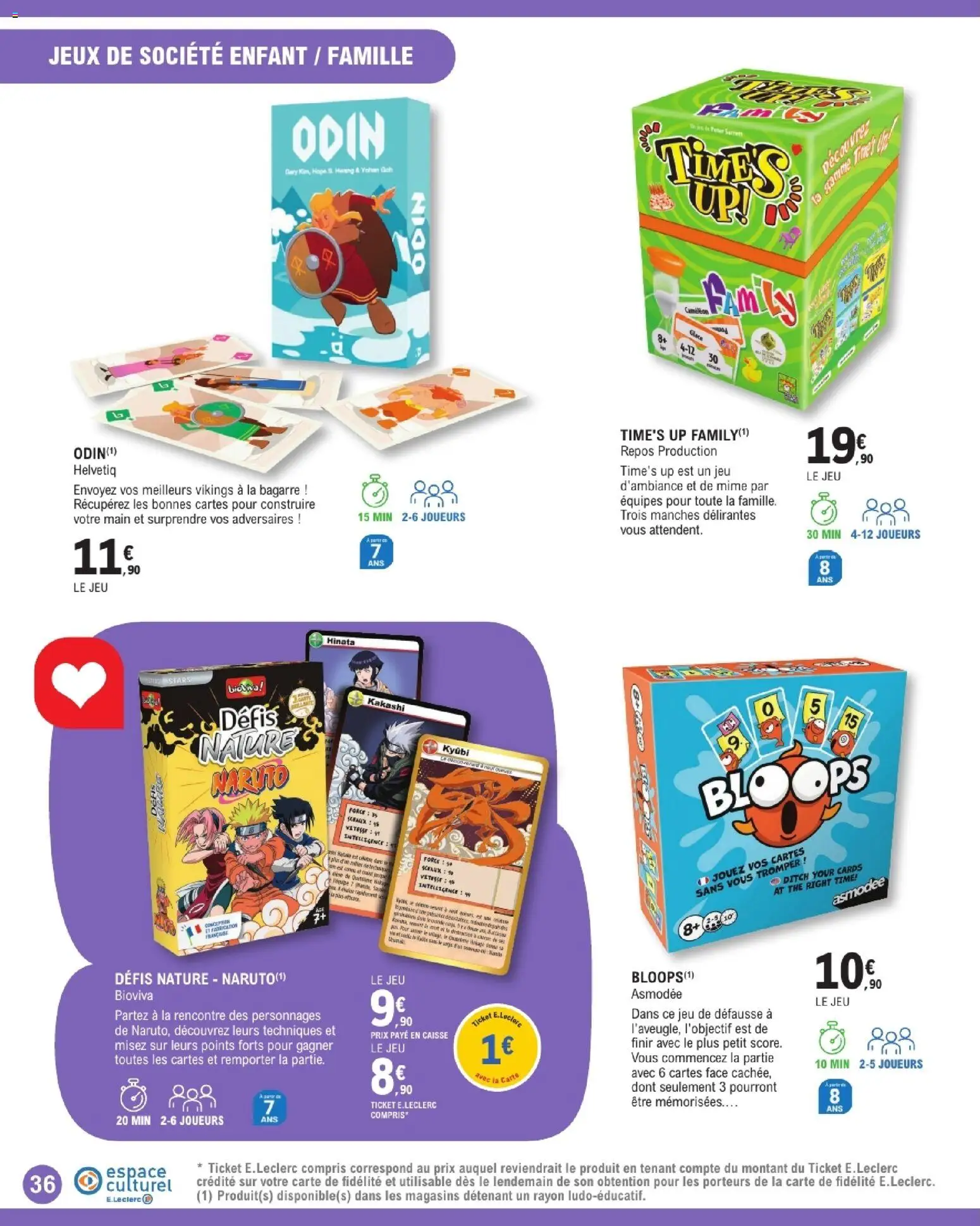 {H1} | Page: 36 | Produits: Sel, Jeux, Jeux de société, Thé