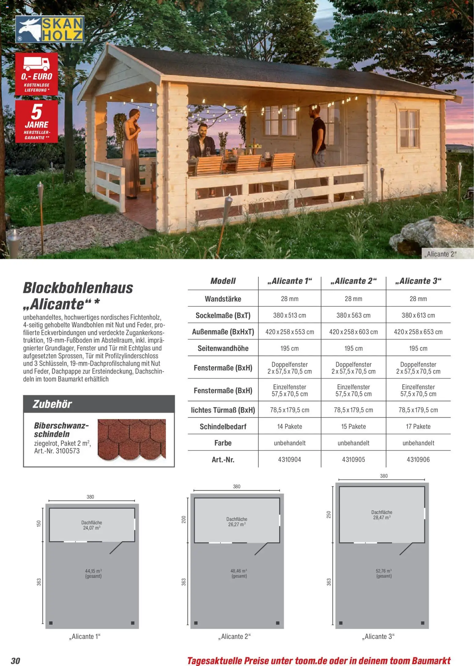Toom Baumarkt Gartenhäuser & Carports 2026 – gültig ab 20.02.2026 | Seite: 30 | Produkte: Tür