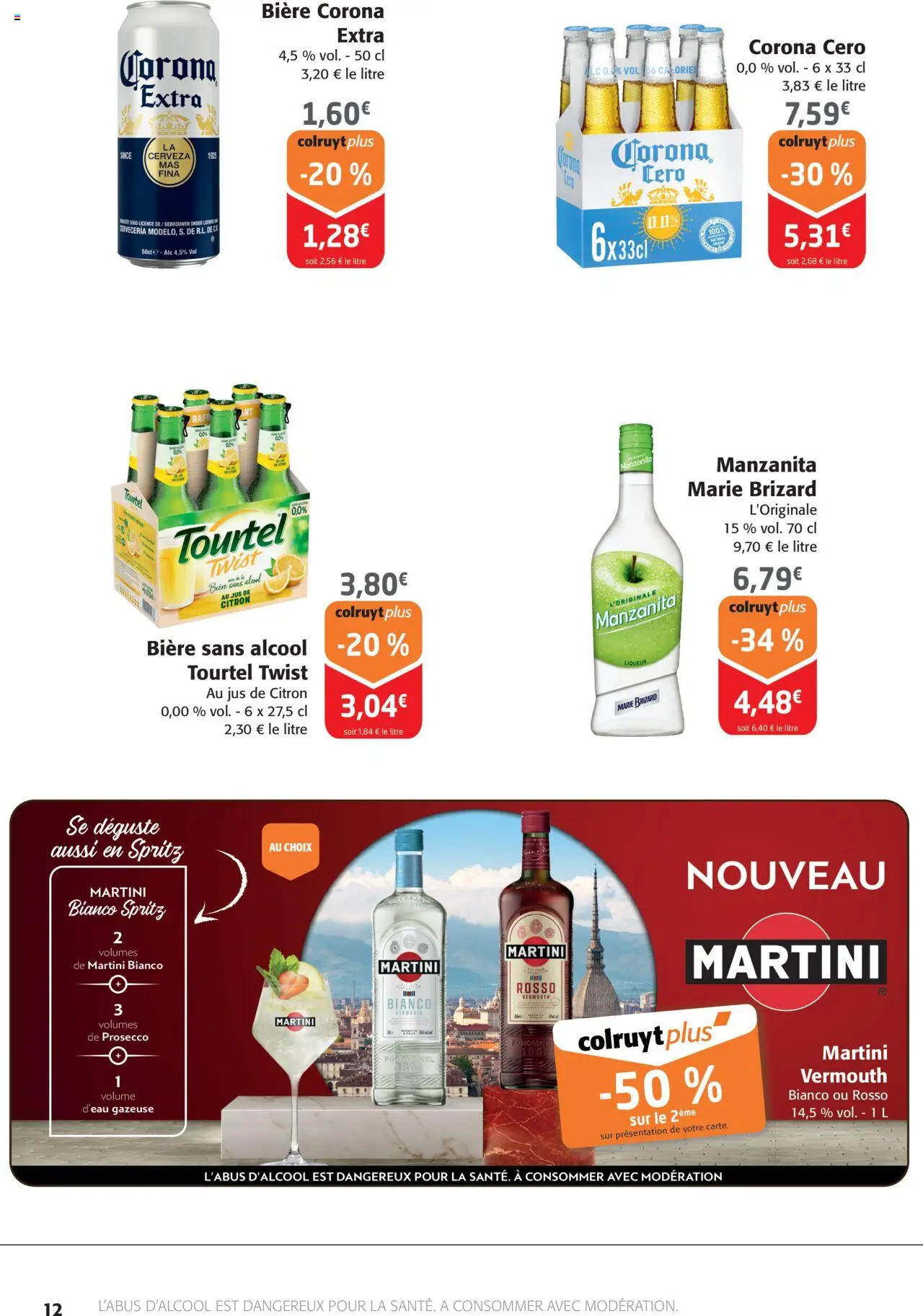  | Page: 12 | Produits: Alcool, Martini, Jus, Corona extra