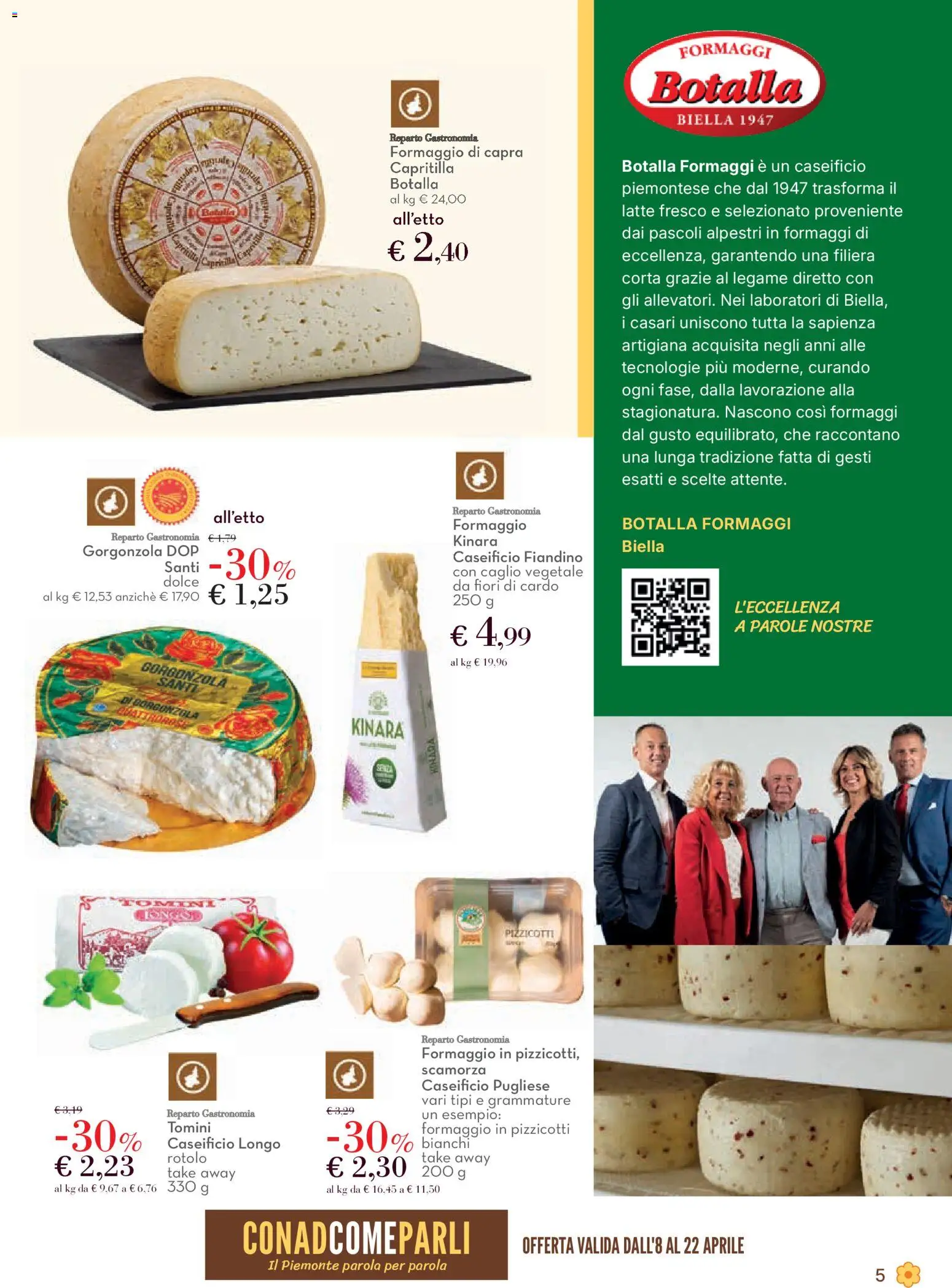 Volantino Conad del 08.04.2026 | Pagina: 5 | Prodotti: Latte, Formaggio, Gorgonzola