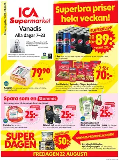 ICA Supermarket - Stockholm - Förhandsvisning av reklamblad från butik ICA Supermarket aktuell från 18.08.2025