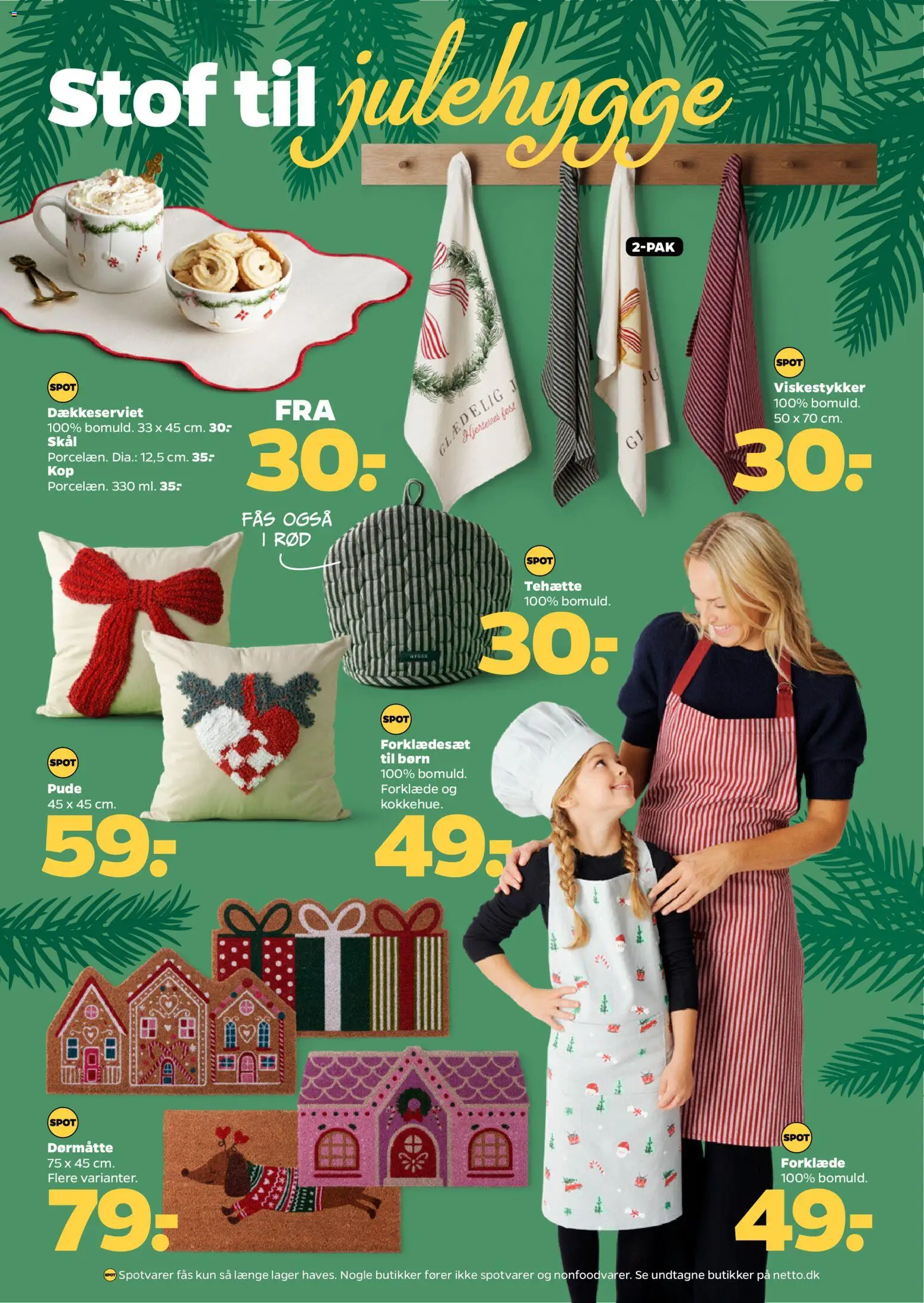 Netto tilbudsavis – gyldig fra 15.11.2025 | Side: 32 | Produkter: Pude, Dørmåtte, Stof, Viskestykker