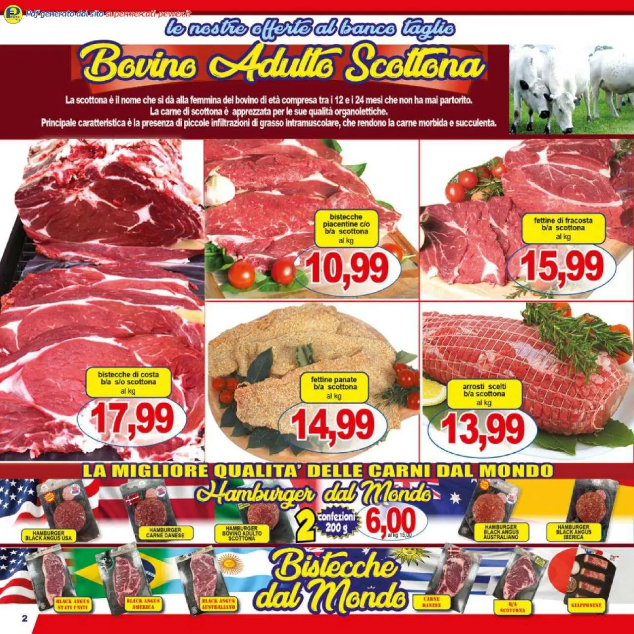 Volantino Pewex del 25.07.2025 | Pagina: 2 | Prodotti: Bovino, Hamburger