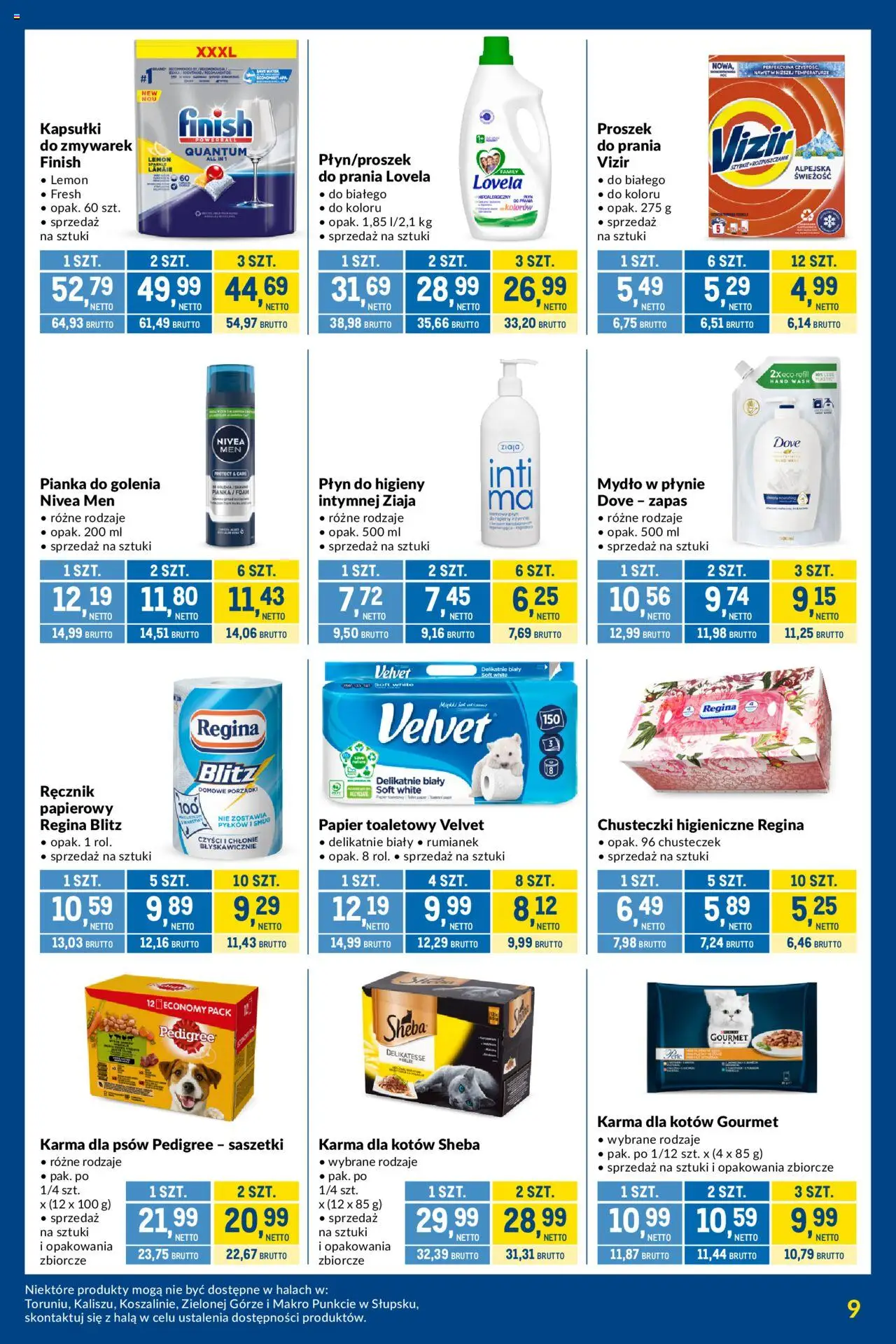 Makro Gazetka - Kupujesz więcej płacisz mniej od 13.05.2025 | Strona: 9 | Produkty: Karma dla kotów, Proszek do prania Vizir, Finish, Lovela