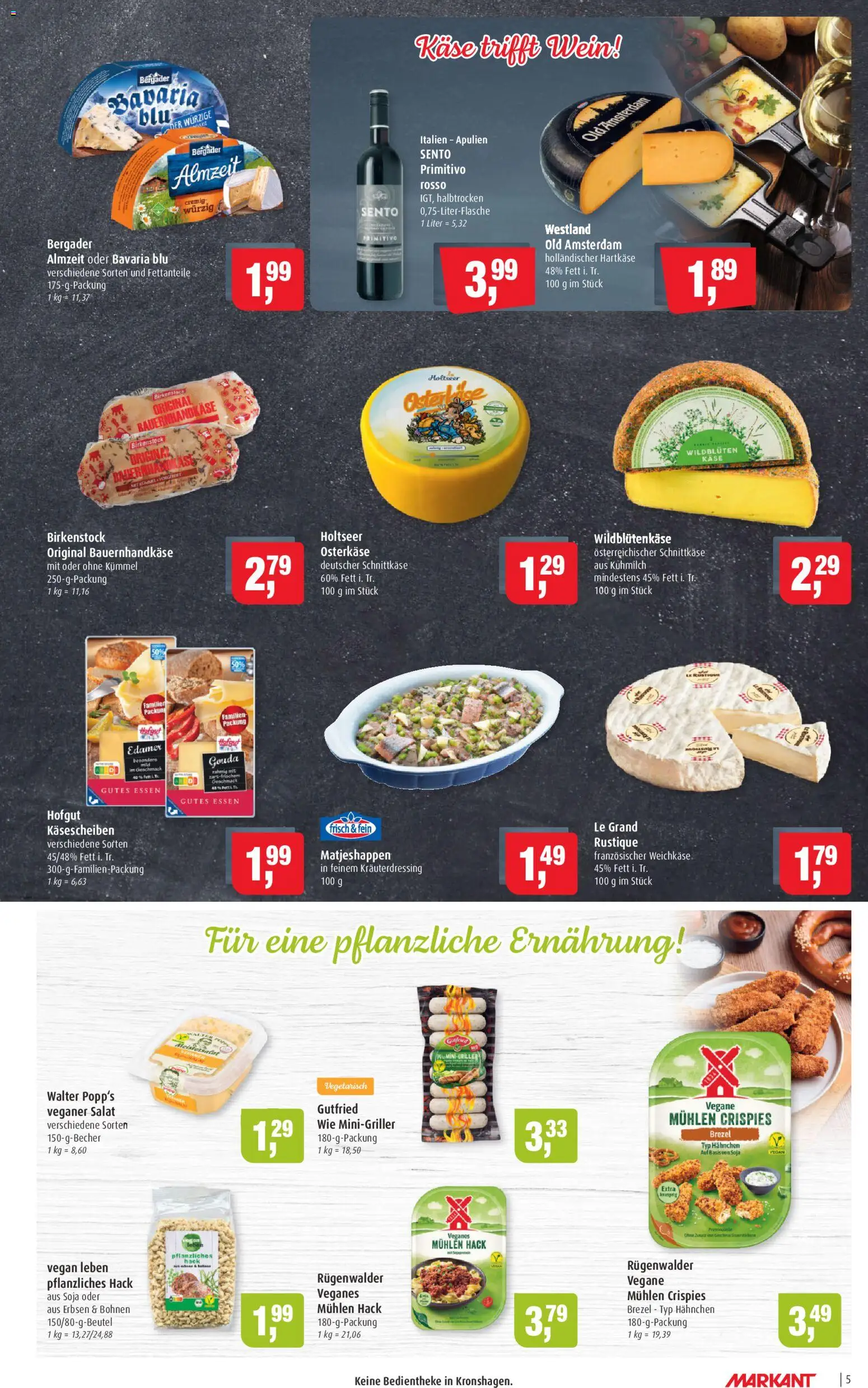 Markant Prospekt 	 – gültig ab 16.03.2026 | Seite: 5 | Produkte: Hahnchen, Käse, Edamer, Erbsen