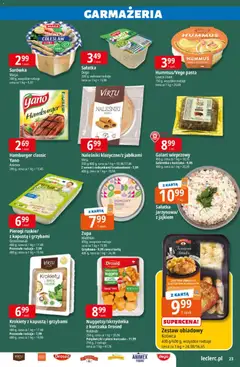 Pogląd oferty "E.Leclerc gazetka" - ważna od 17.03.2026 | Strona: 23 | Produkty: Kapusta, Galaretka, Pierogi, Hummus klasyczny