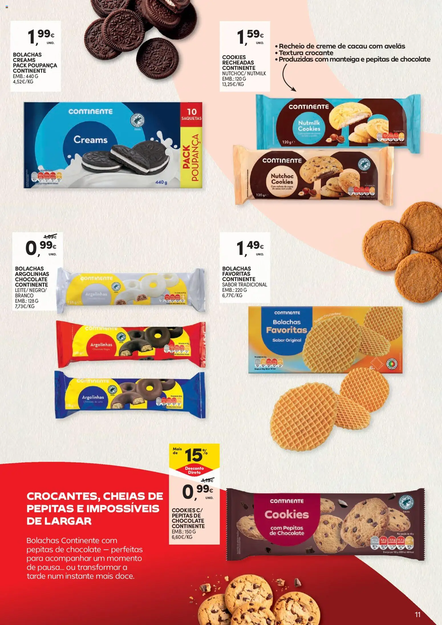 Continente - Sabores Intenso Para momentos Especiais │ válido de 17.02.2026 | Página: 11 | Produtos: Avelãs, Manteiga, Chocolate, Creme
