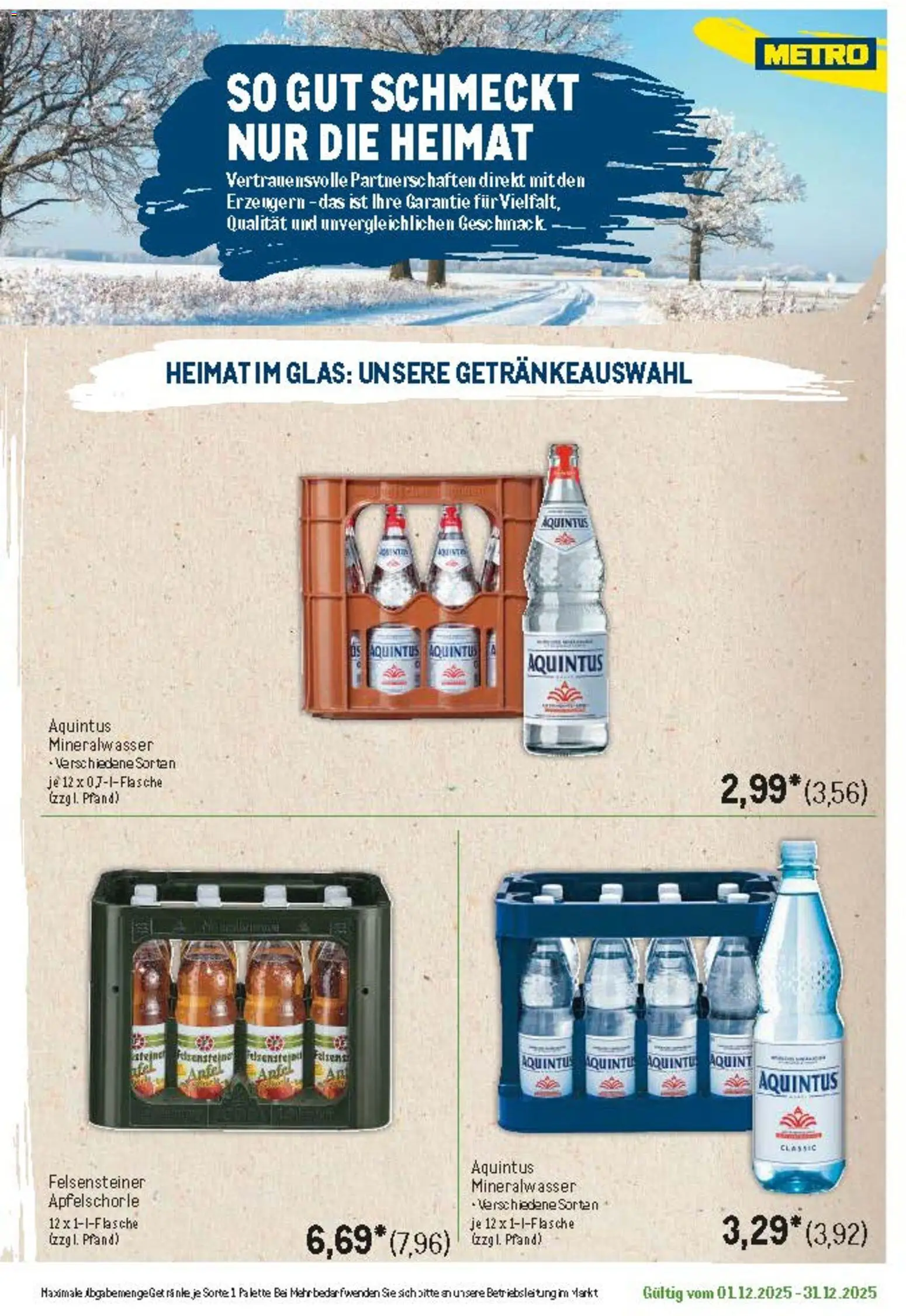 Metro Regionaler Flyer – gültig ab 01.12.2025 | Seite: 11 | Produkte: Mineralwasser