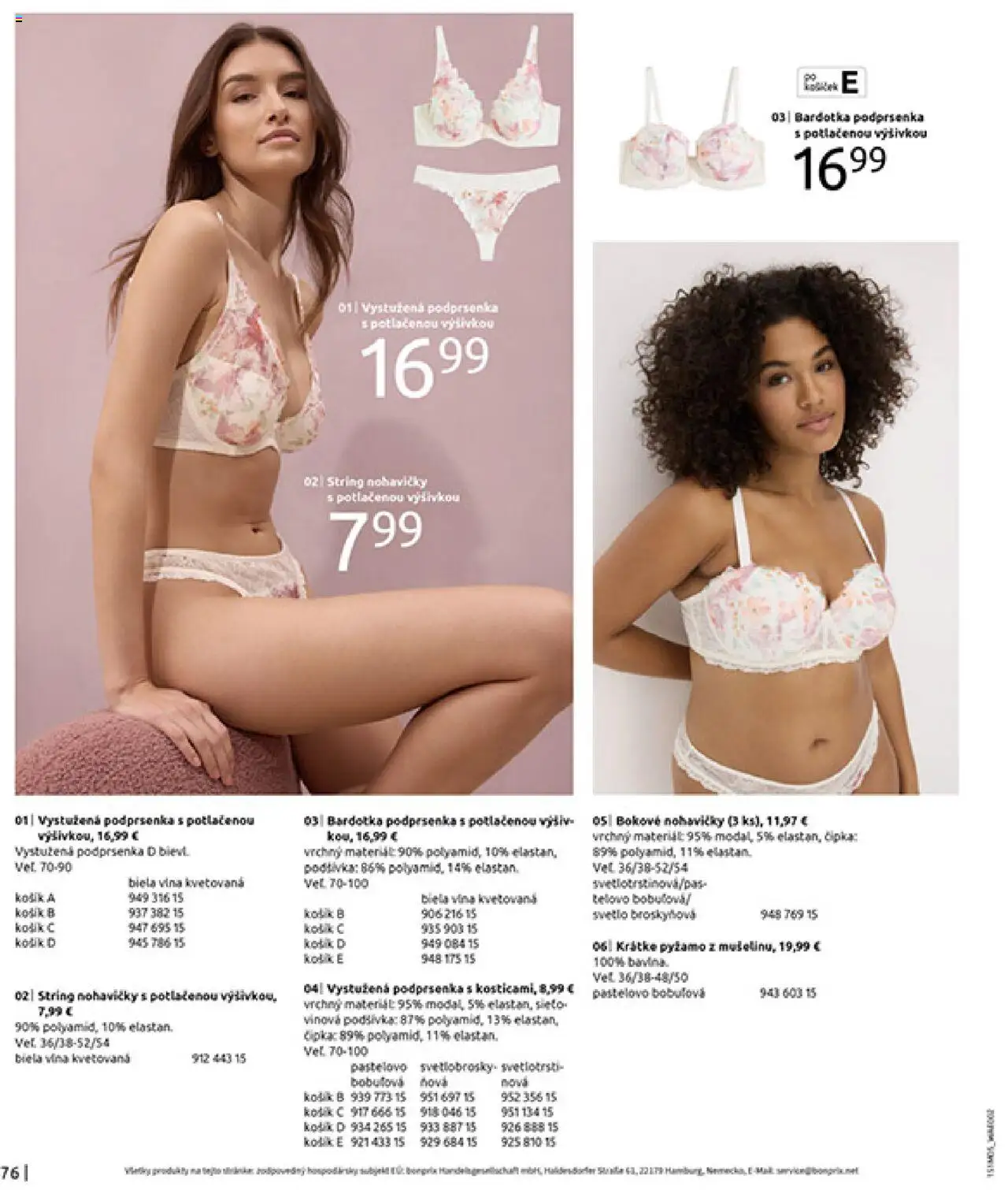Bonprix katalóg citrusové farby │ platný od 26.05.2025 | Strana: 78 | Produkty: Svetlo, Podprsenka, Pyžamo