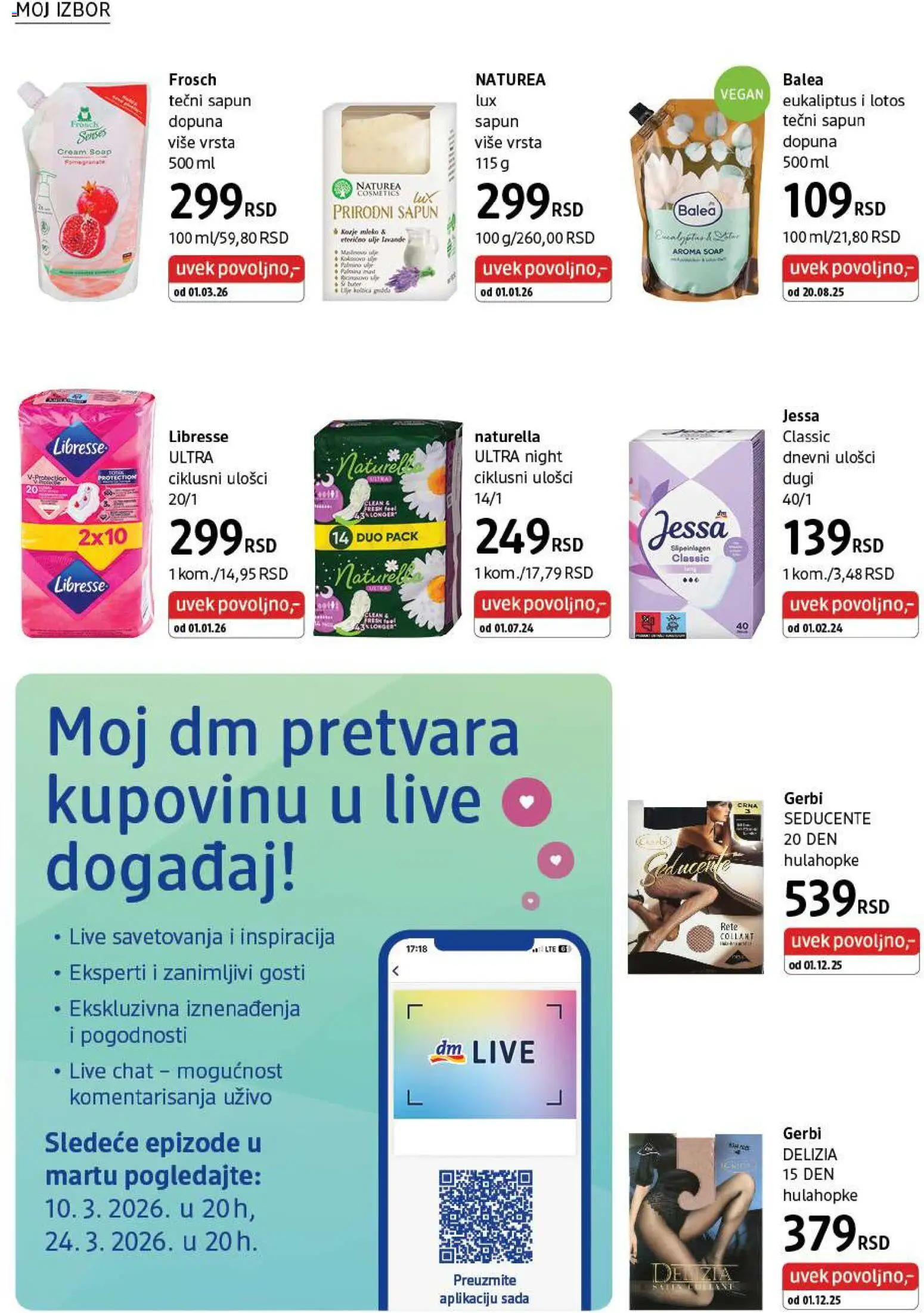DM Drogerie katalog - važi od 01.03.2026 | Strana: 30 | Proizvode: Tečni sapun, Mleko, Ulje, Sapun