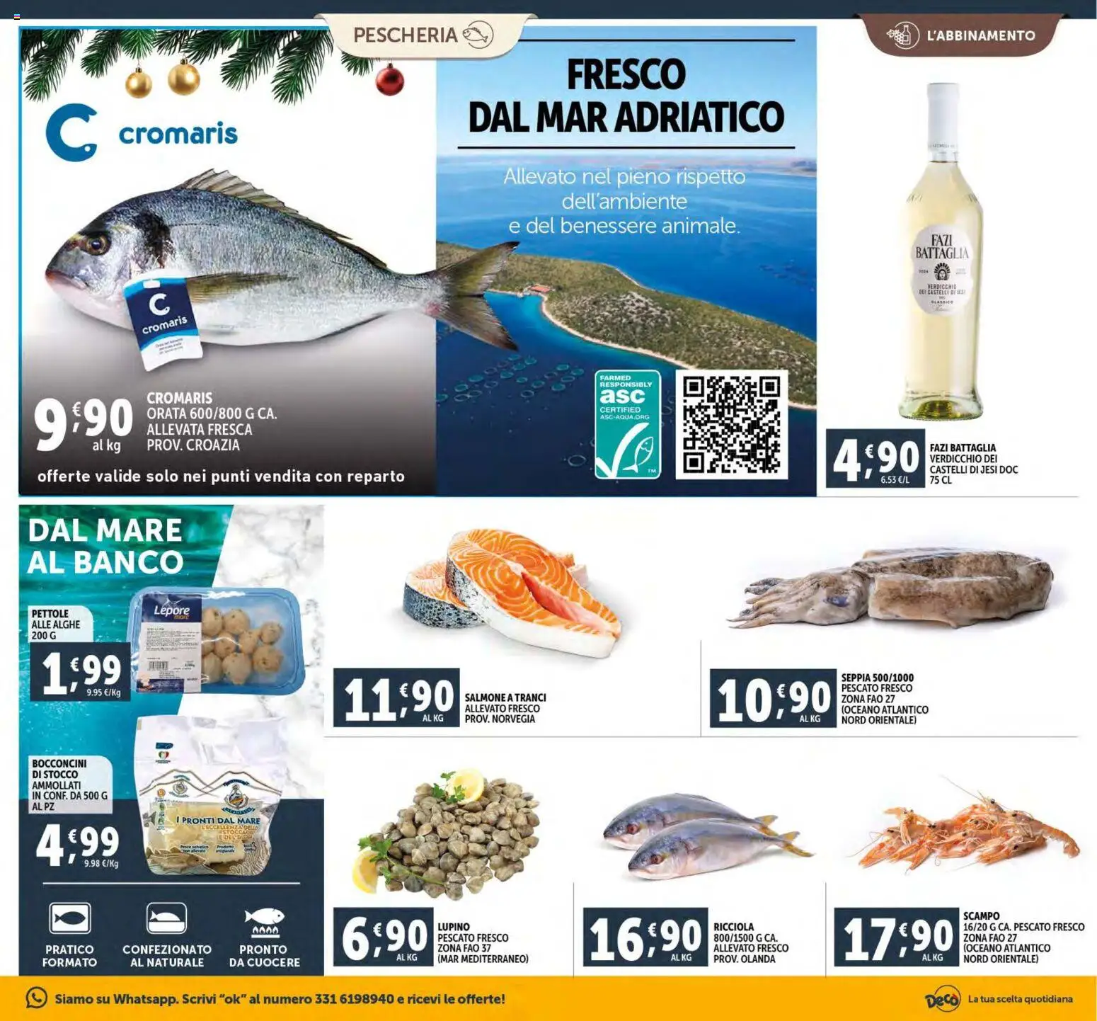 Volantino Decò del 15.12.2025 | Pagina: 15 | Prodotti: Salmone, Orata