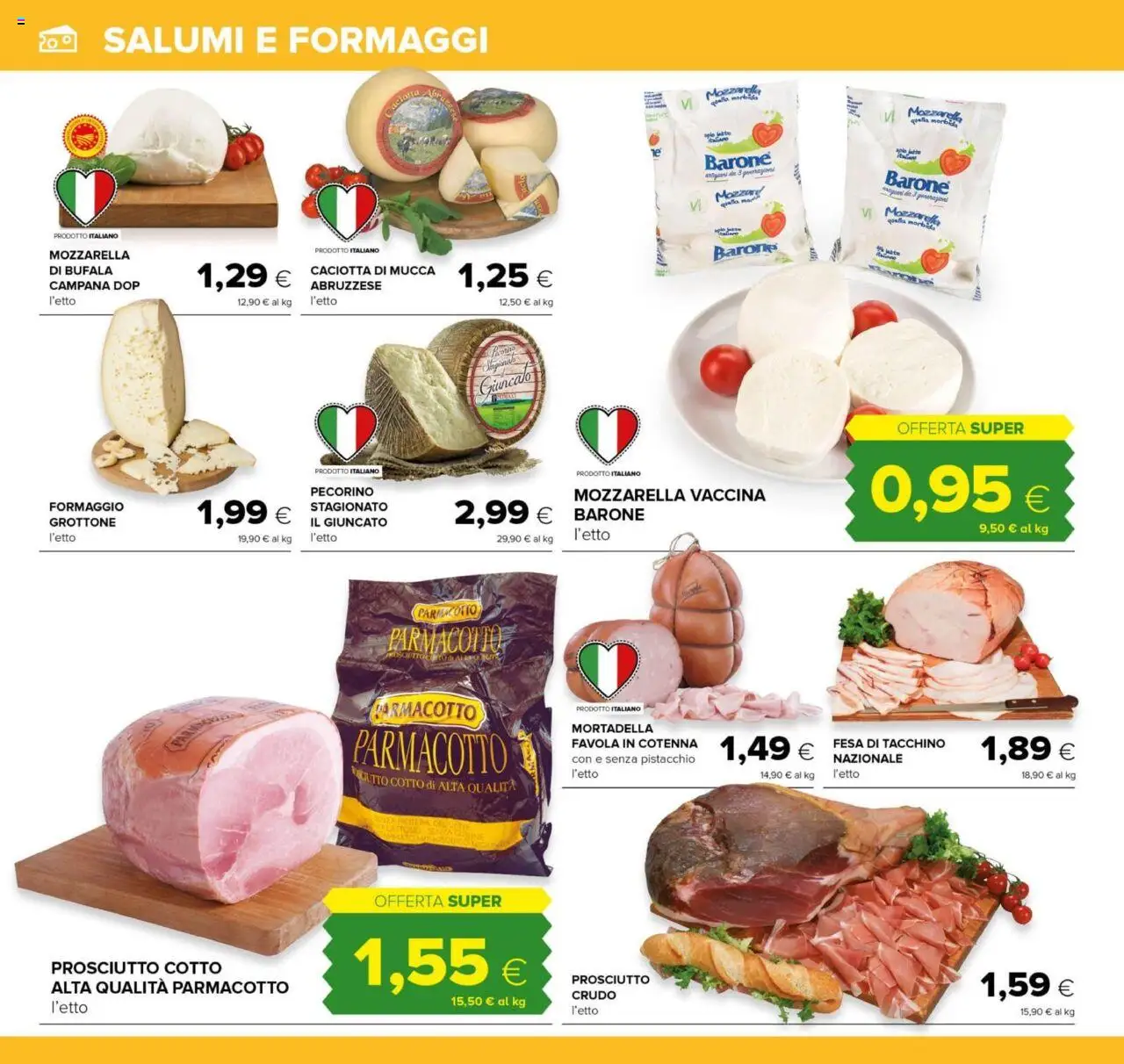 Volantino Tigre del 25.09.2025 | Pagina: 8 | Prodotti: Tacchino, Mozzarella, Formaggio, Prosciutto
