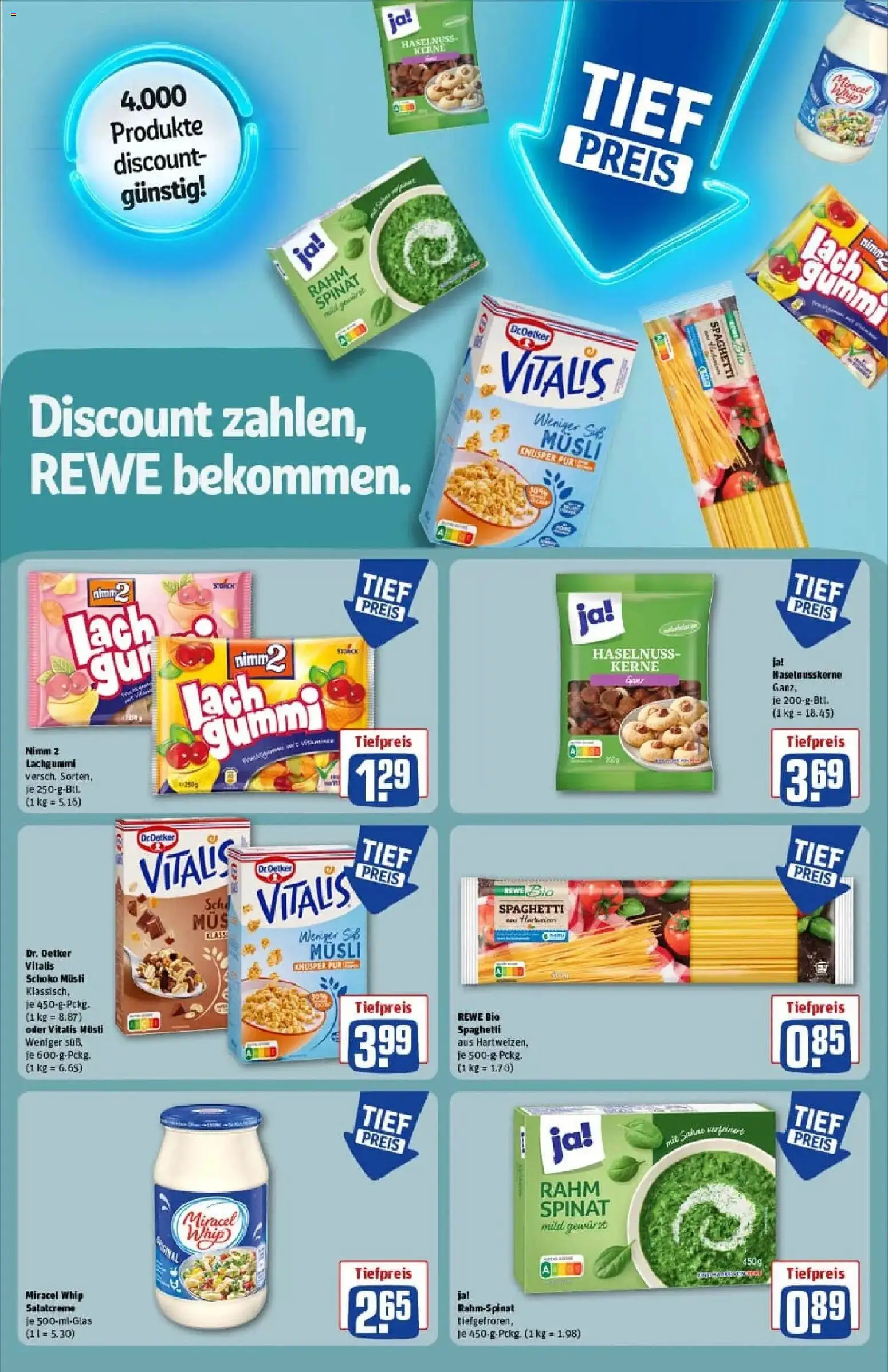 Rewe prospekt Stolberg / Mausbach	 – gültig ab 23.11.2025 | Seite: 25 | Produkte: Musli, Miracel whip, Sahne