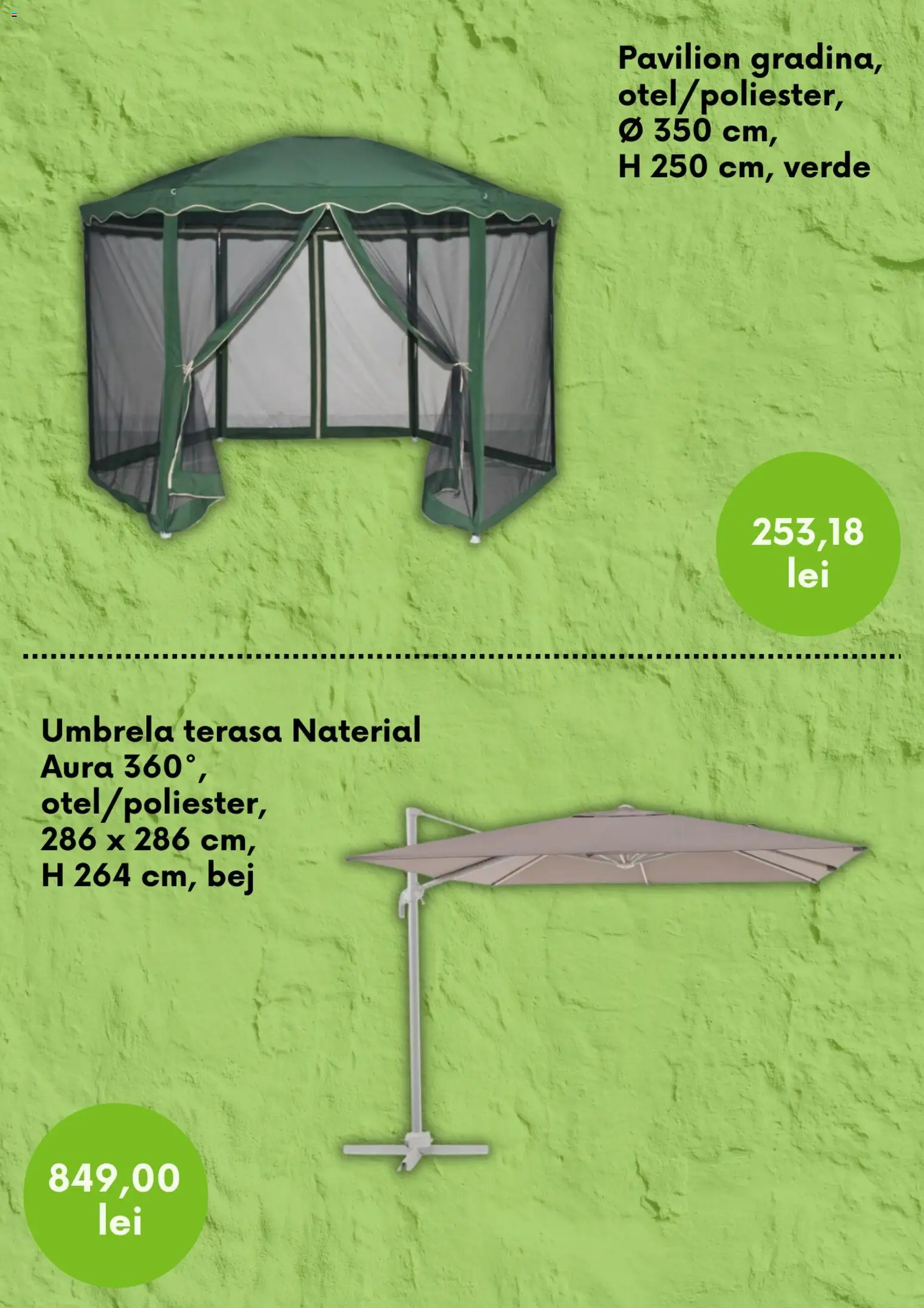 Noul catalog Leroy Merlin – valabil de la 26.03.2026 | Pagină: 4 | Produse: Umbrelă, Pavilion