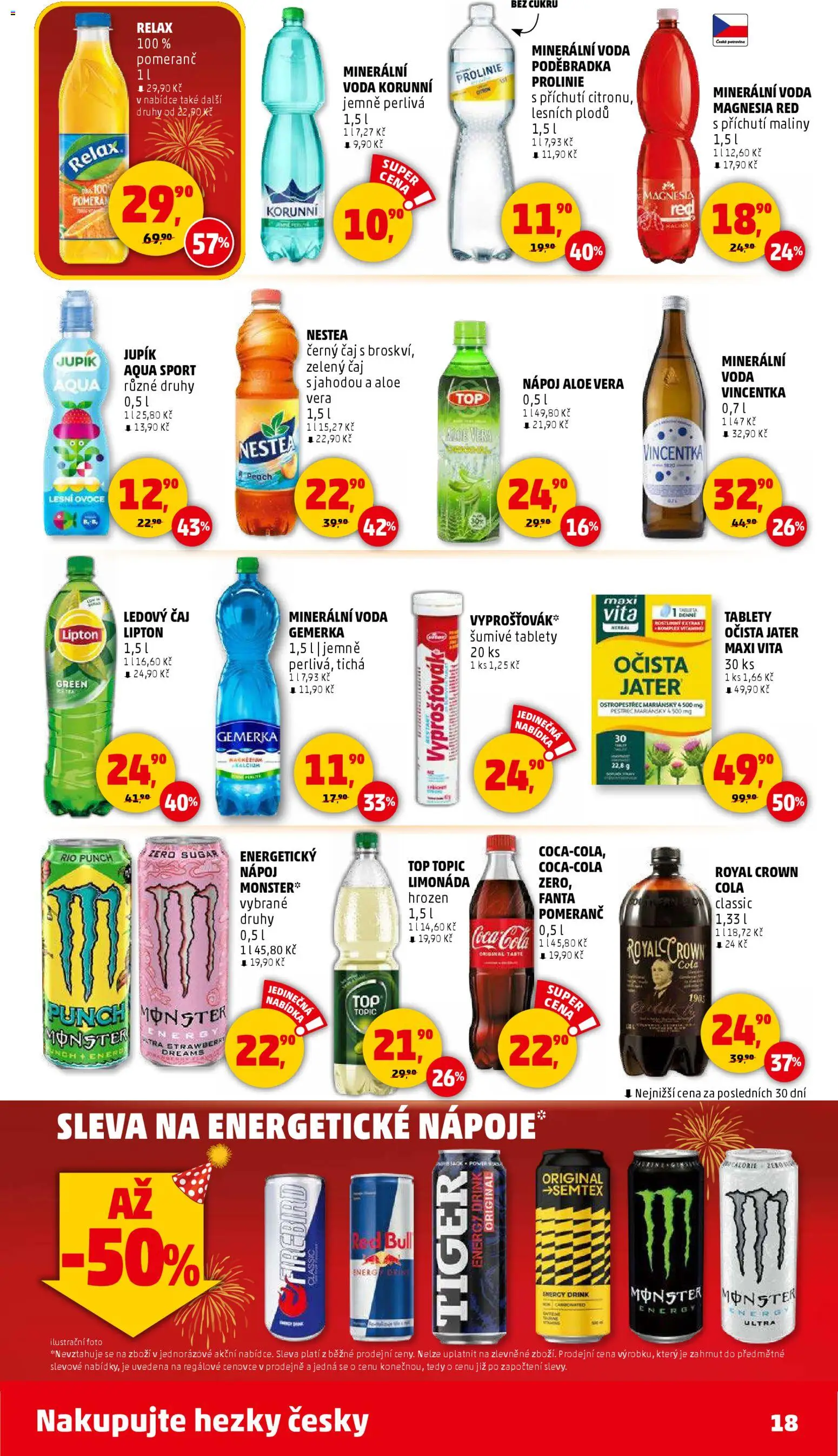Penny Market leták - Čtvrtečník od 27.12.2025 | Strana: 18 | Produkty: Fanta, Coca cola, Nápoj Aloe Vera, Energy drink