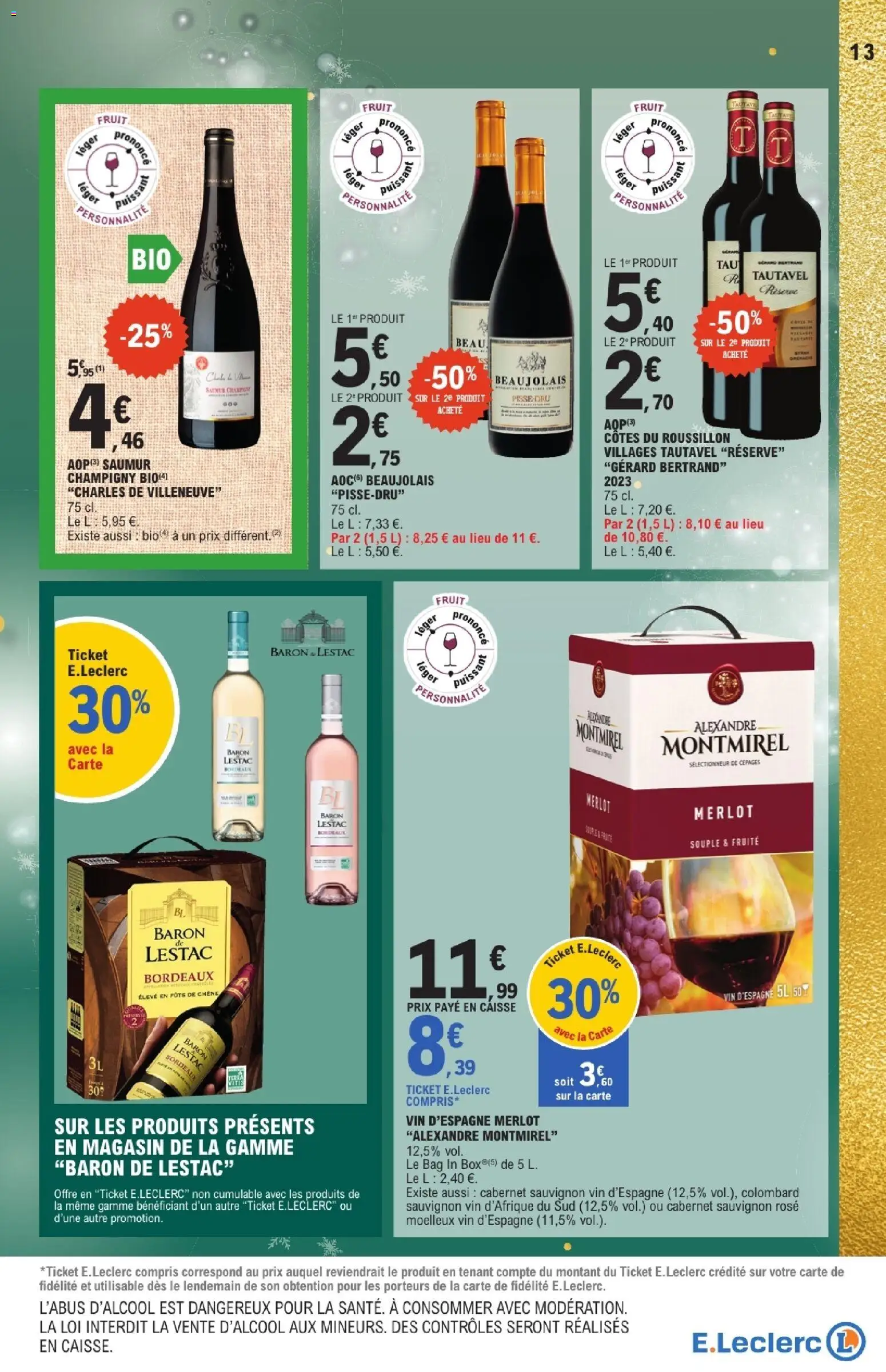 {H1} | Page: 13 | Produits: Baron de Lestac, Vin