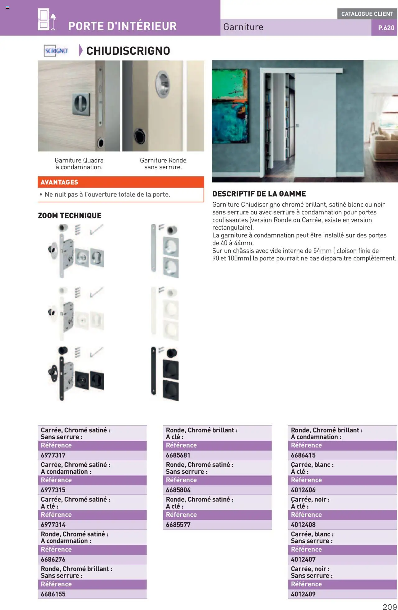  | Page: 209 | Produits: Clé, Porte, Portes