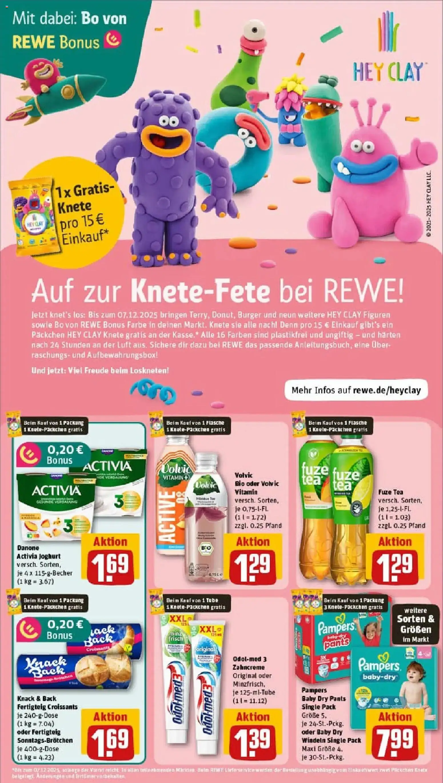 Rewe prospekt Berlin / Mitte	 – gültig ab 02.11.2025 | Seite: 4 | Produkte: Danone activia, Joghurt, Pampers, Burger