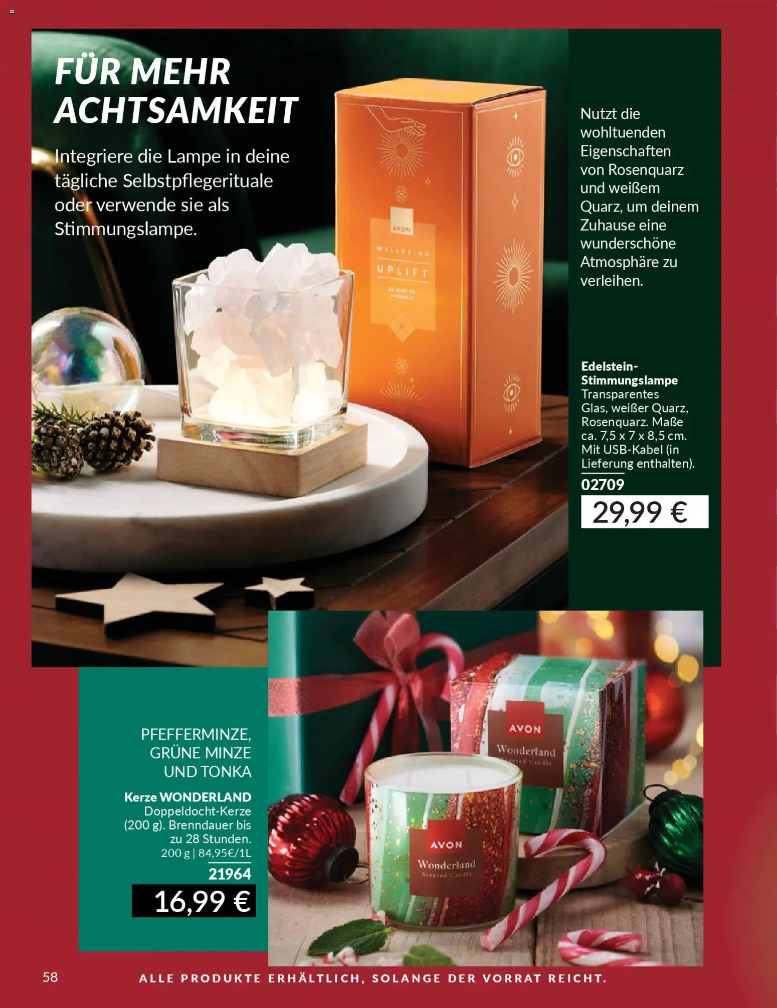 AVON Weihnachtsgeschenkideen – gültig ab 01.11.2025 | Seite: 58 | Produkte: Lampe