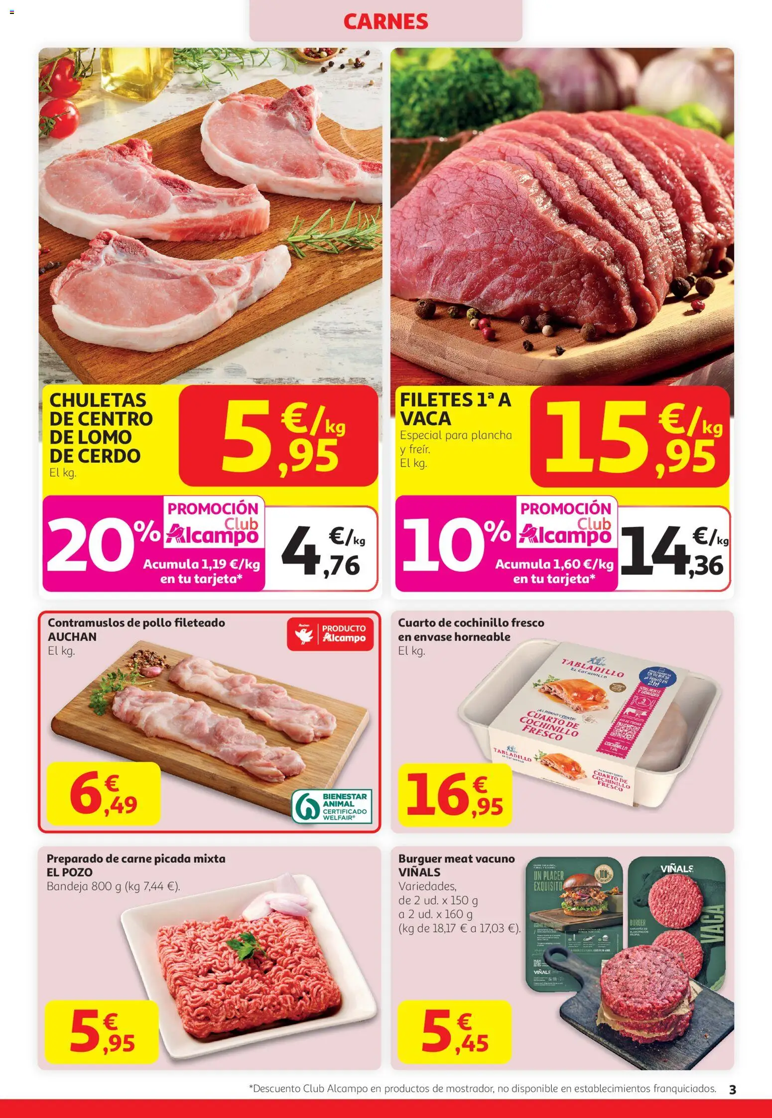 Alcampo - HG Nacional  │ válido desde el 29.01.2026 | Página: 3 | Productos: Cerdo, Horno, Plancha, Bandeja