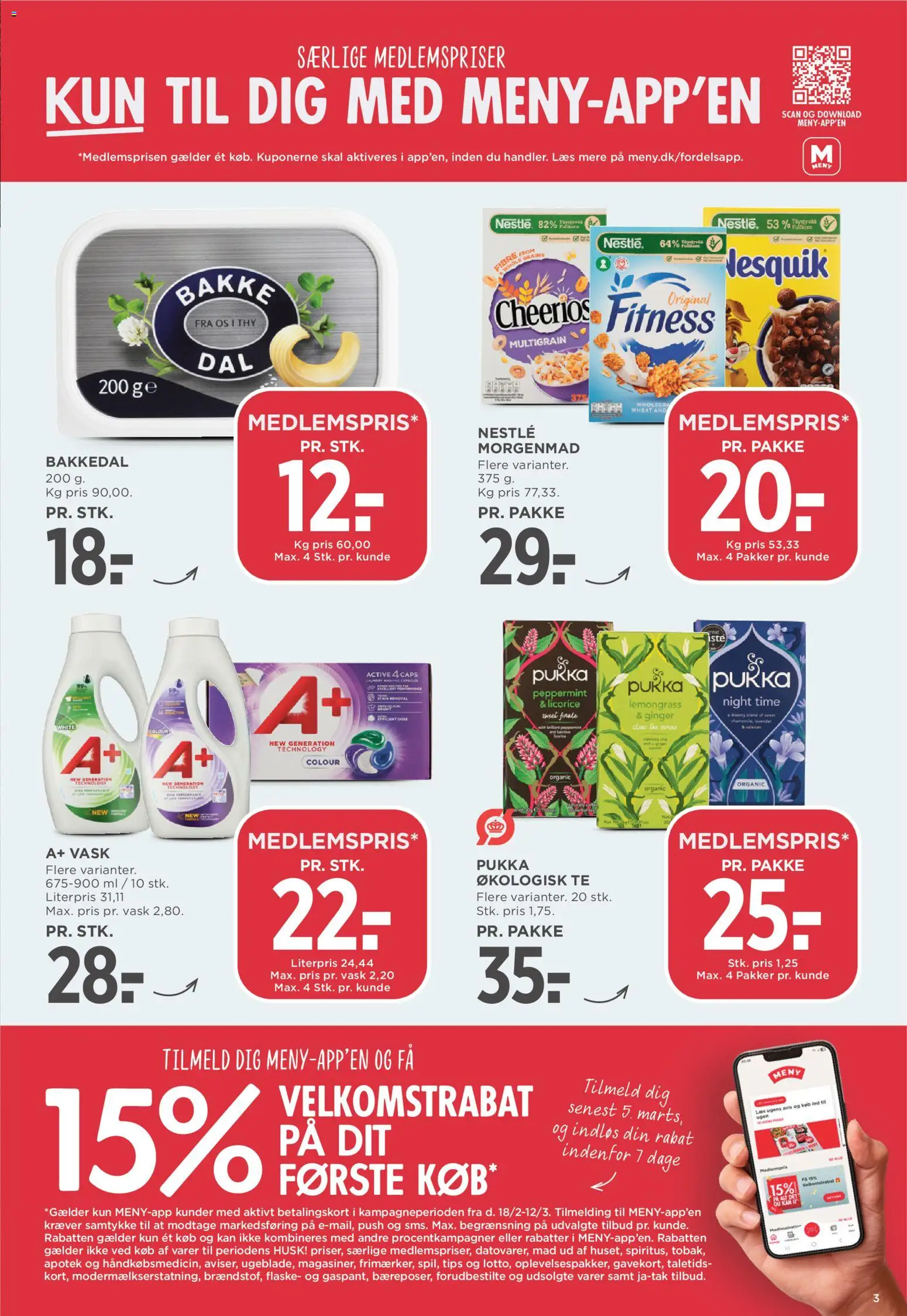 Meny tilbudsavis – gyldig fra 20.02.2026 | Side: 3 | Produkter: Te, Iste, Caps