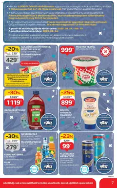 Auchan akciós ujság - amely érvényes a következő dátumtól: 07.08.2025 | Oldal: 7 | Termékek: Gyümölcslé, TV, Ásványvíz, Tejföl