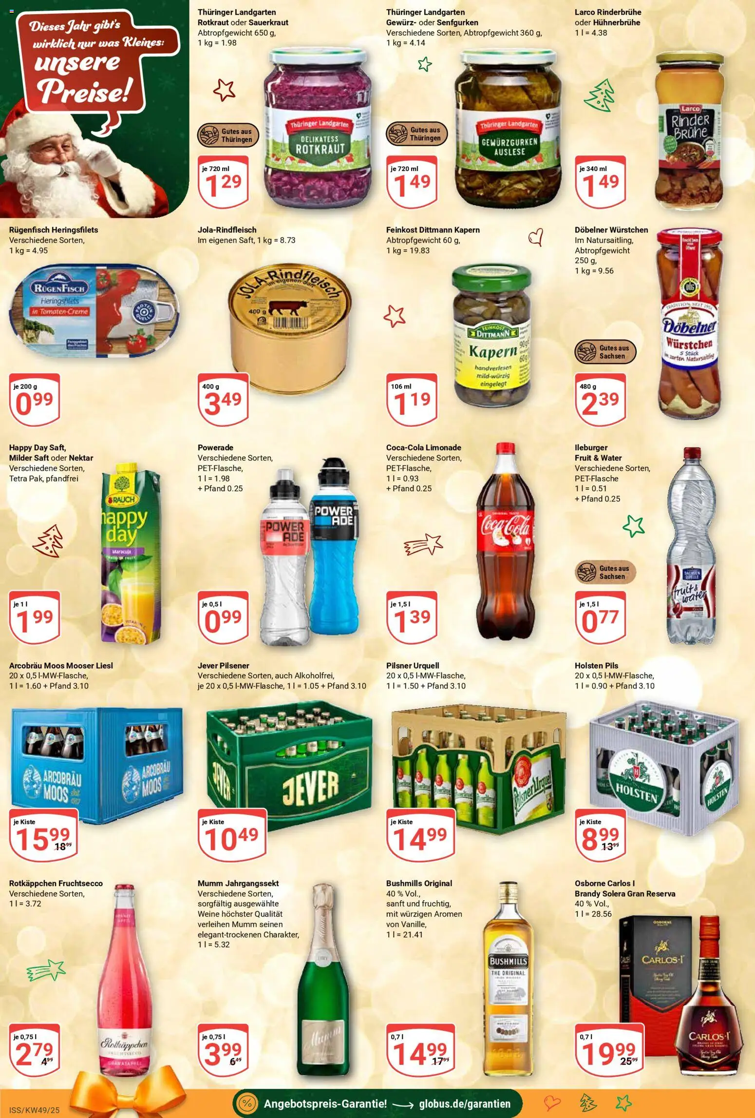 Globus Prospekt 	 – gültig ab 01.12.2025 | Seite: 6 | Produkte: Osborne, Cola, Rotkäppchen, Saft