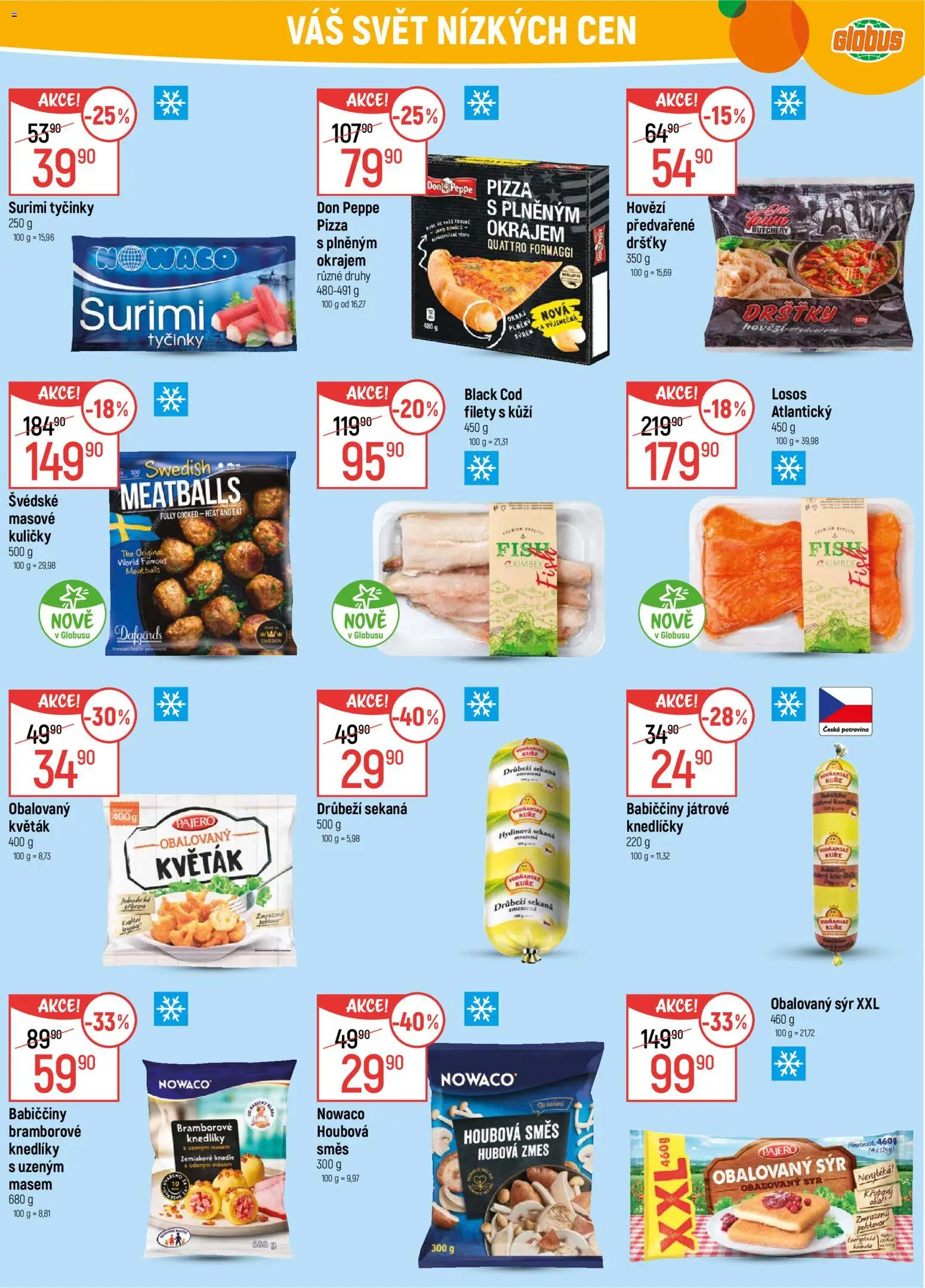 Globus leták - Plzeň od 18.03.2026 | Strana: 26 | Produkty: Sýr, Květák, Sekaná, Surimi