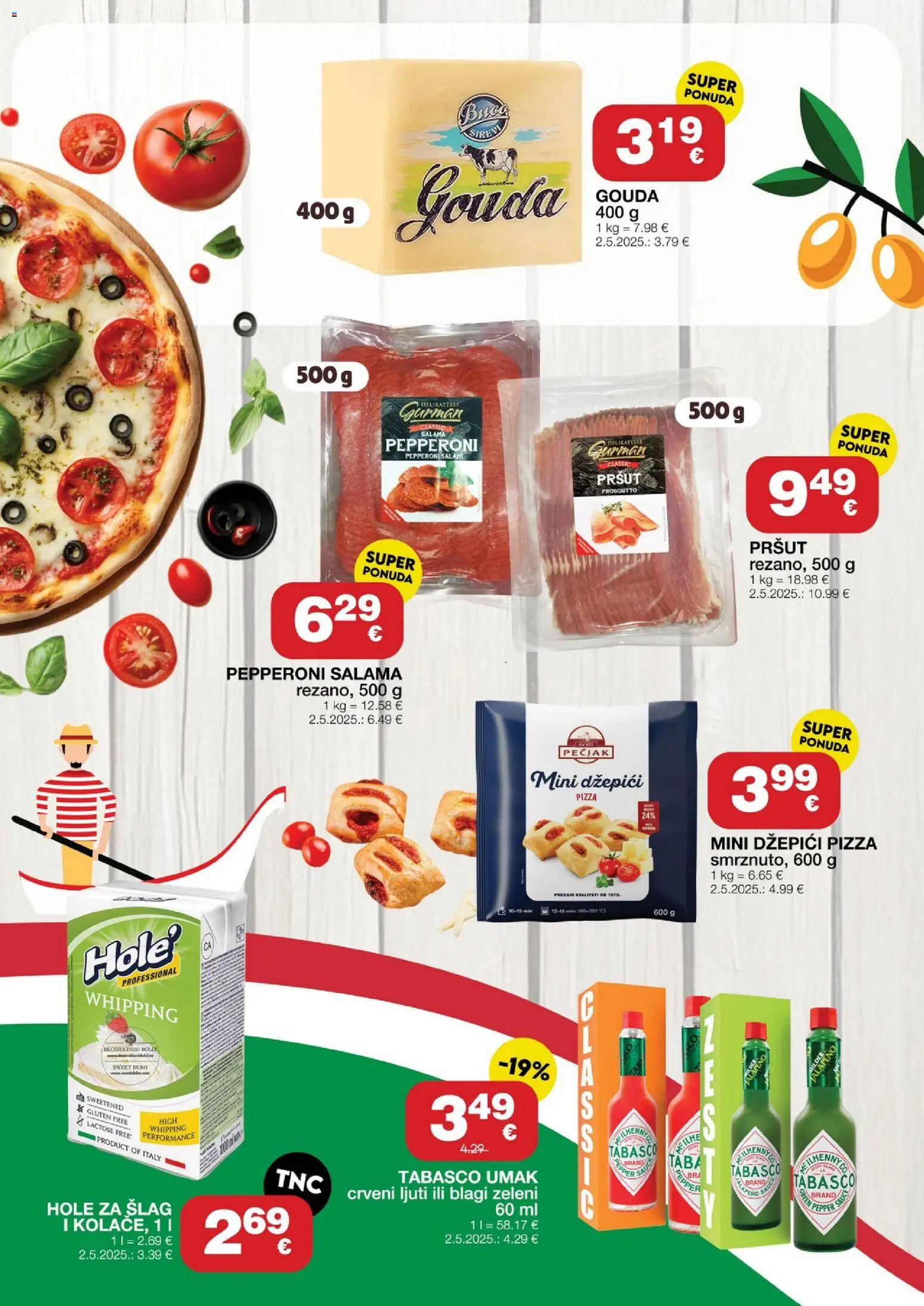 Stanić Diskont katalog | vrijedi od 16.04.2026 | Stranica: 3 | Proizvodi: Salama, Pršut, Šlag, Gouda