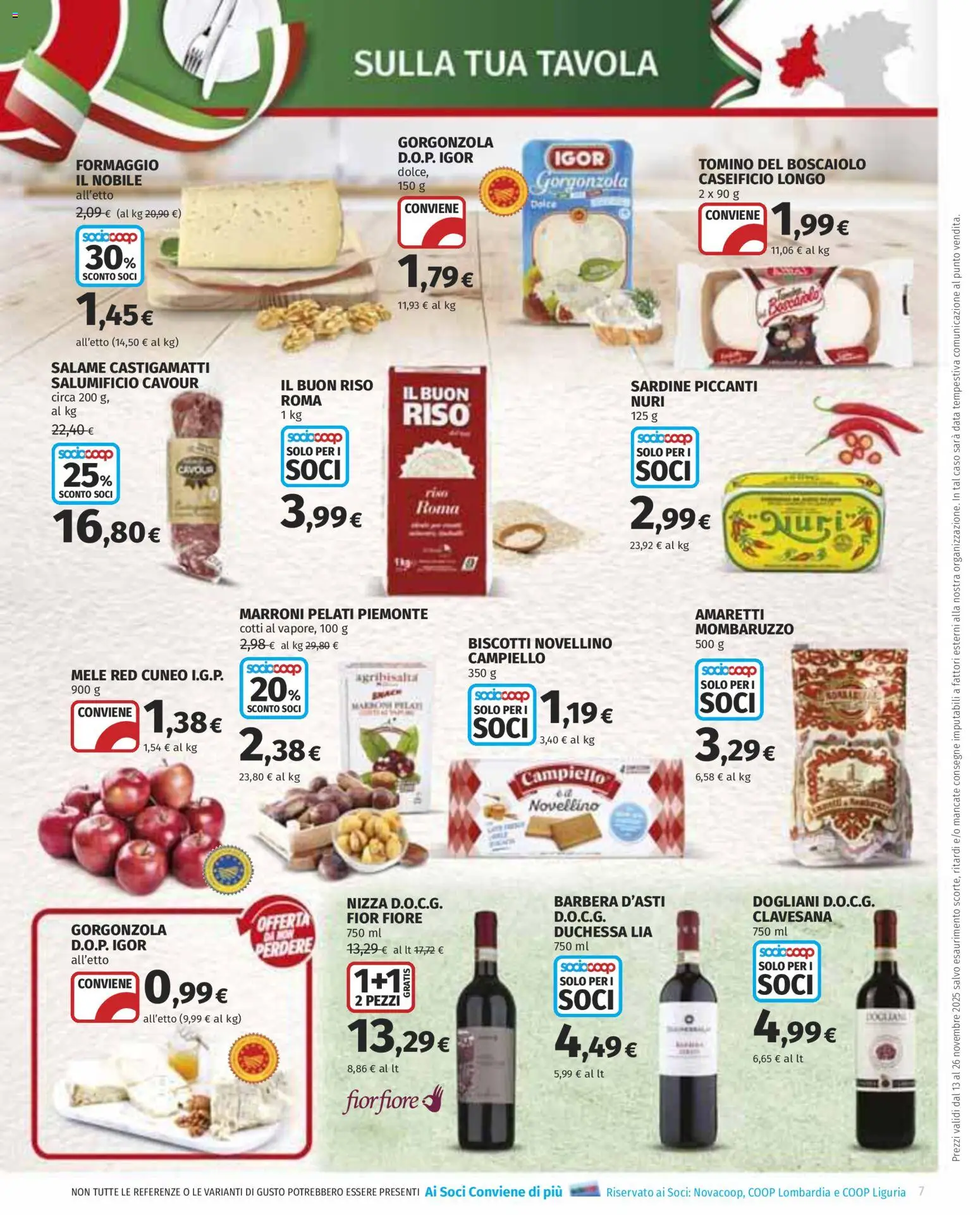 Volantino COOP del 13.11.2025 | Pagina: 7 | Prodotti: Salame, Formaggio, Gorgonzola, Tomino