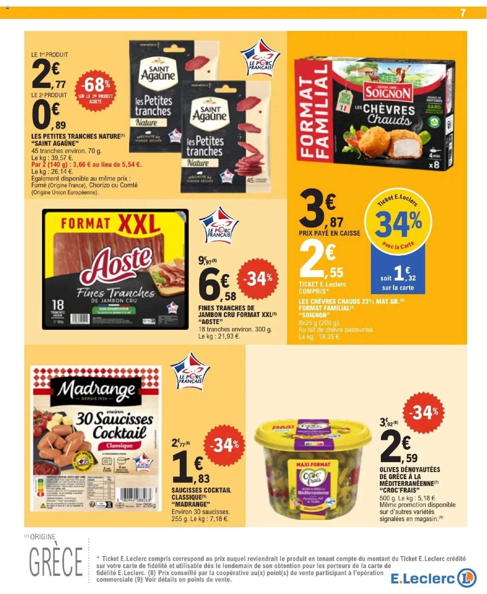 {H1} | Page: 7 | Produits: Jambon Cru, Olives, Jambon, Viande