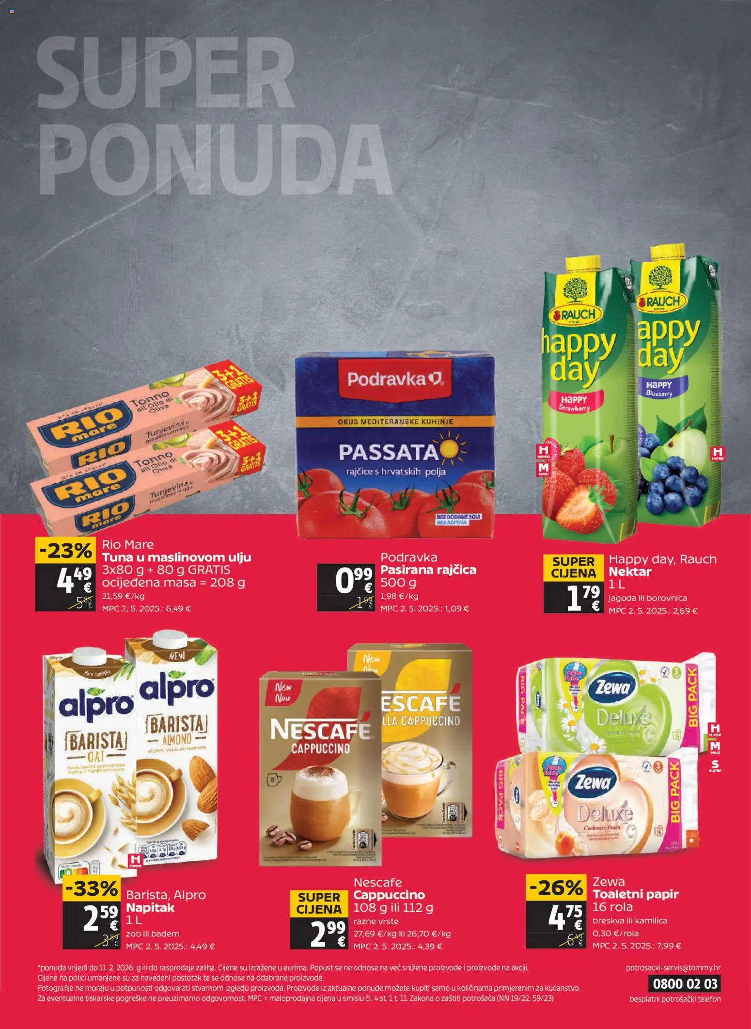 Tommy katalog | vrijedi od 05.02.2026 | Stranica: 32 | Proizvodi: Nescafe, Toaletni papir, Badem, Rajčica