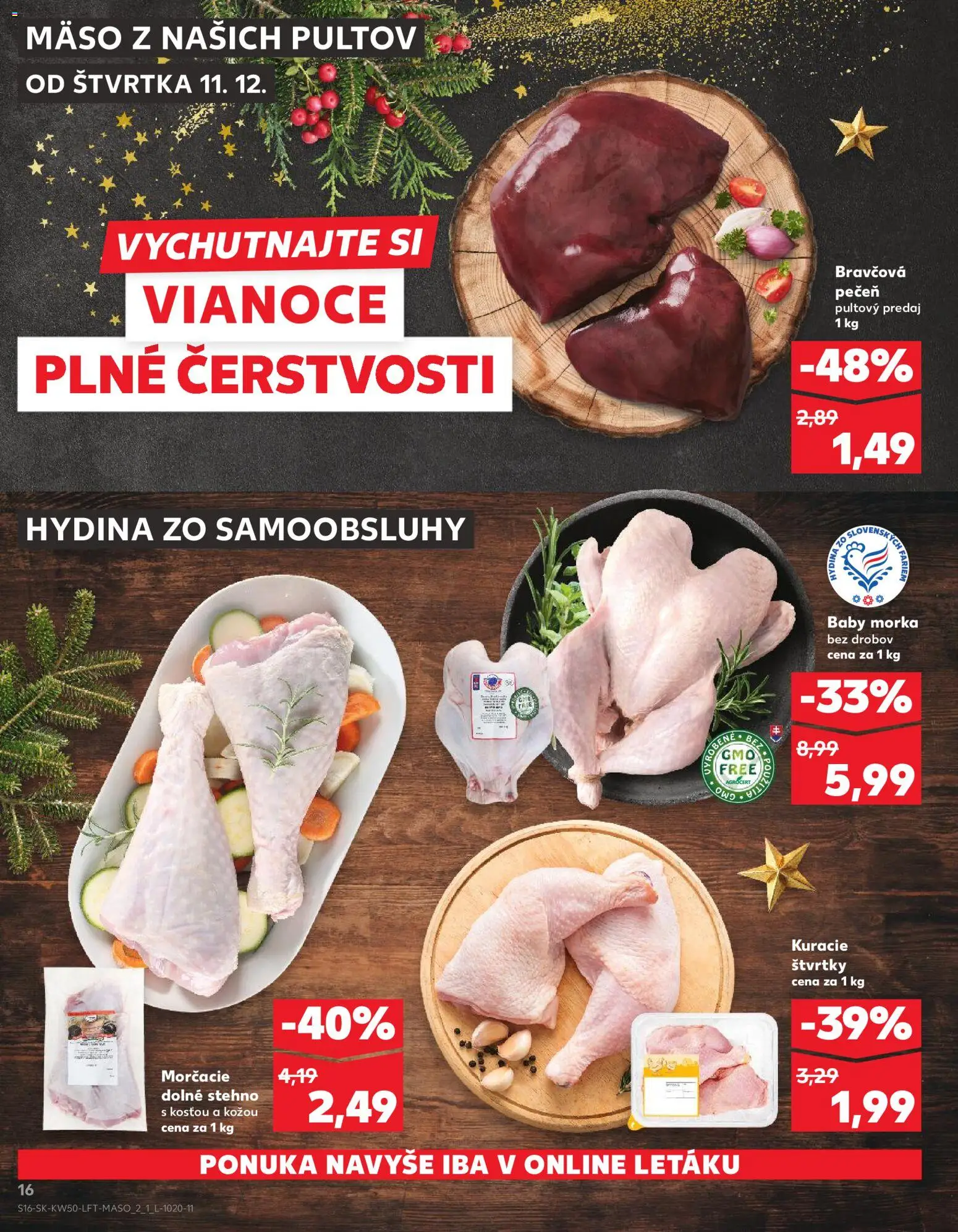 Kaufland SK akciós ujság - amely érvényes a következő dátumtól: 11.12.2025 | Oldal: 16