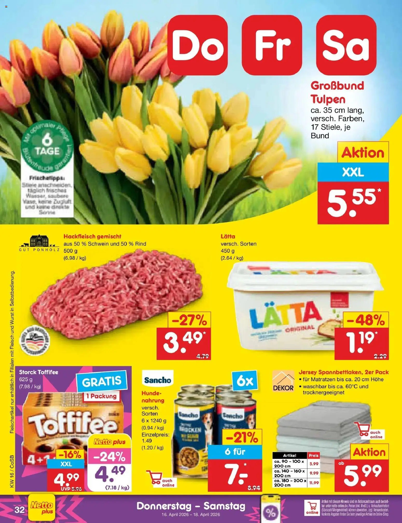 Netto Marken-Discount Prospekt Bitterfeld-Wolfen	 – gültig ab 13.04.2026 | Seite: 54 | Produkte: Wurst, Lätta, Fleisch, Hackfleisch