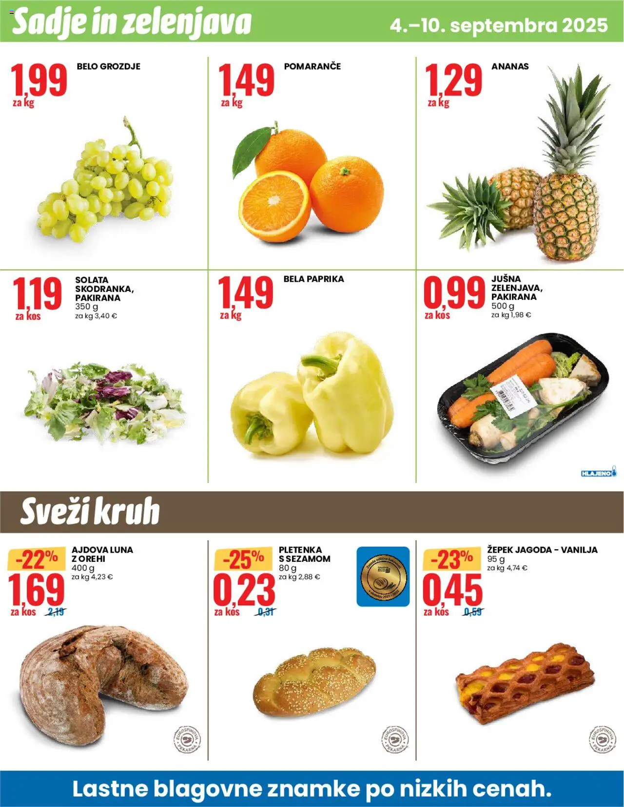 Novi Eurospin katalog ponudbe – veljaven od 04.09.2025 | Stran: 12 | Izdelki: Paprika, Kruh, Zelenjava, Sadje